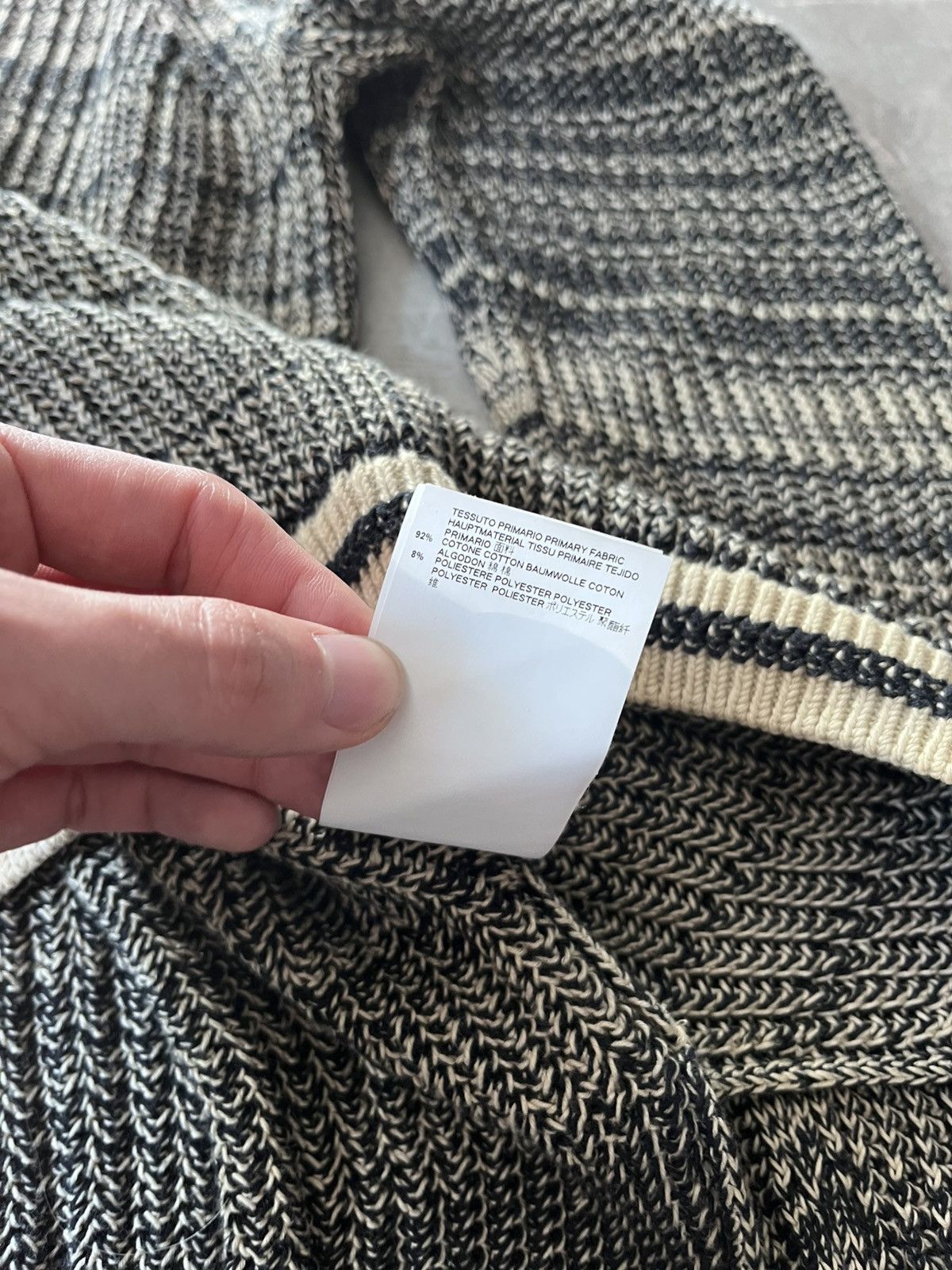 Maison Margiela Maison Margiela S/S 17 cotton beige black sweater Size US M / EU 48-50 / 2 - 11 Thumbnail