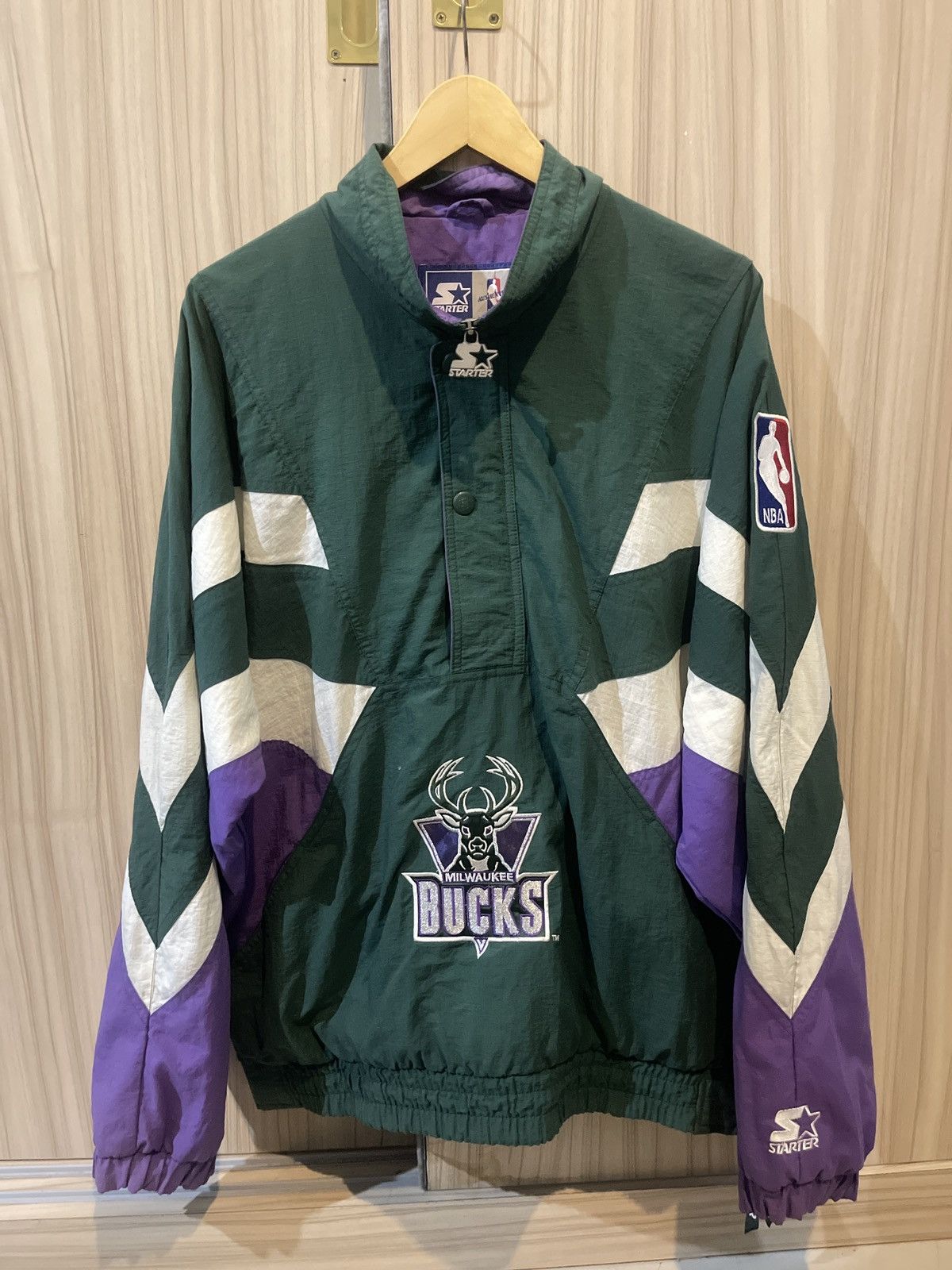 NBA × Starter × Vintage Vintage milwaukee bucks jacket Size US L / EU 52-54 / 3 - 2 Thumbnail