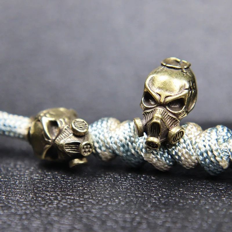 Handmade 3Pcs Biochemical Skull Knife Beads Paracord Bead Zipper Size ONE SIZE - 7 Thumbnail