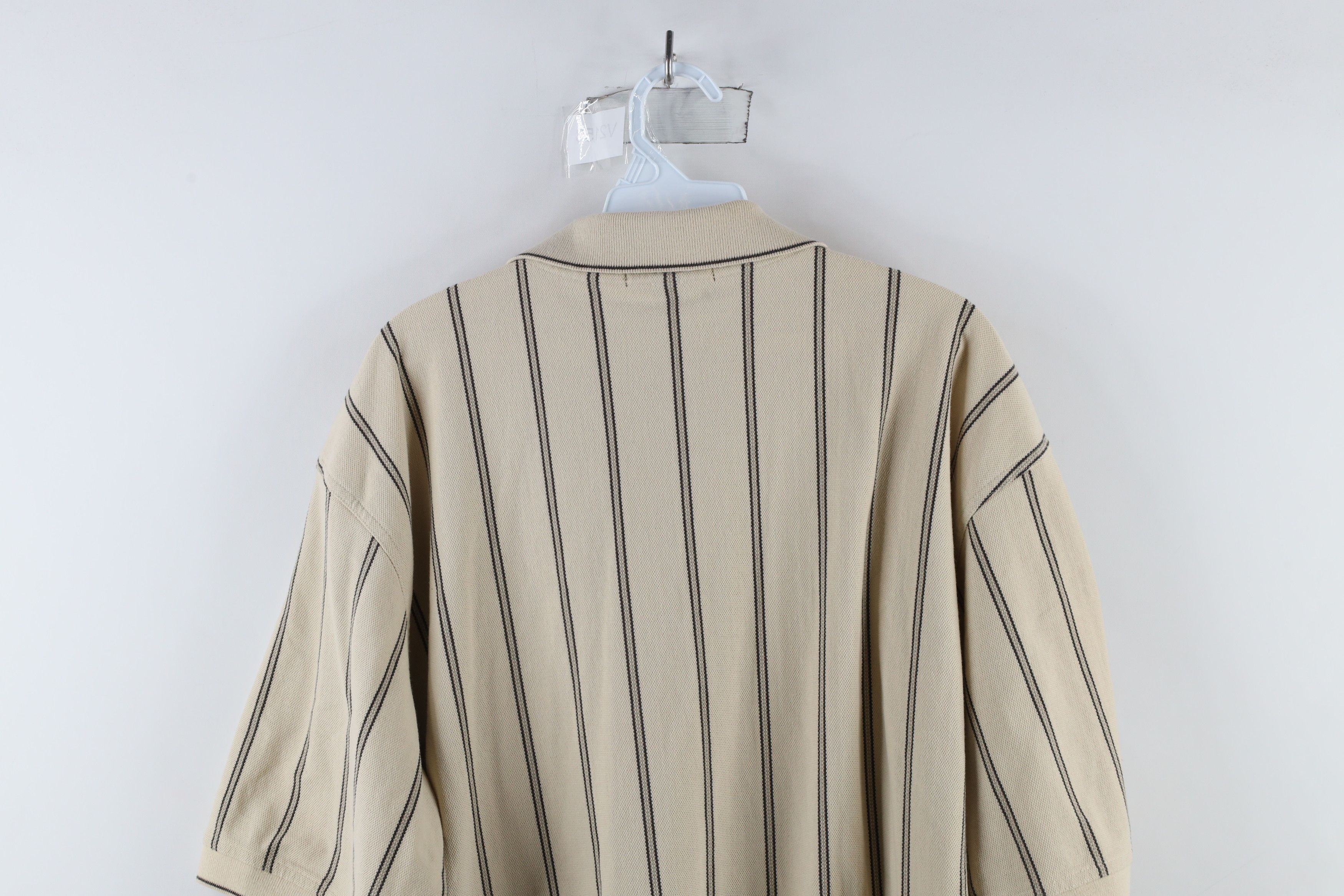 Vintage Vintage 90s Streetwear Striped Pique Cotton Golf Polo Shirt Size US L / EU 52-54 / 3 - 10 Thumbnail