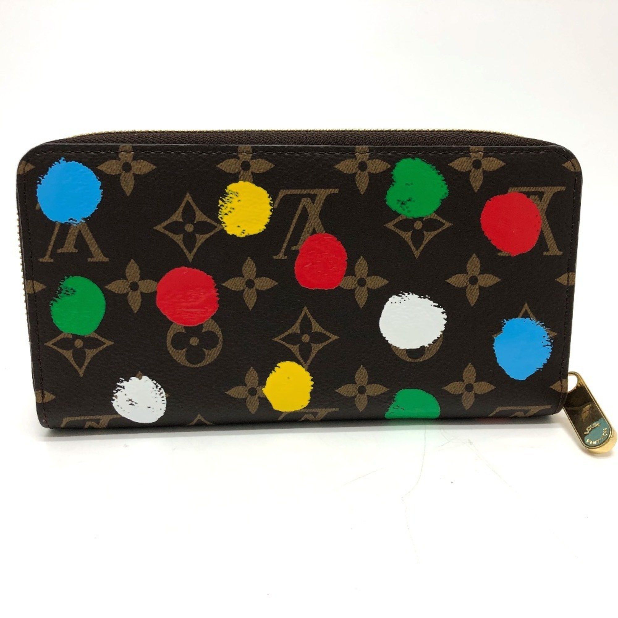 Louis Vuitton LOUIS VUITTON M81864 Monogram Zippy Wallet, Yayoi Kusama Long Canvas, Women's, Brown Size ONE SIZE - 1 Thumbnail