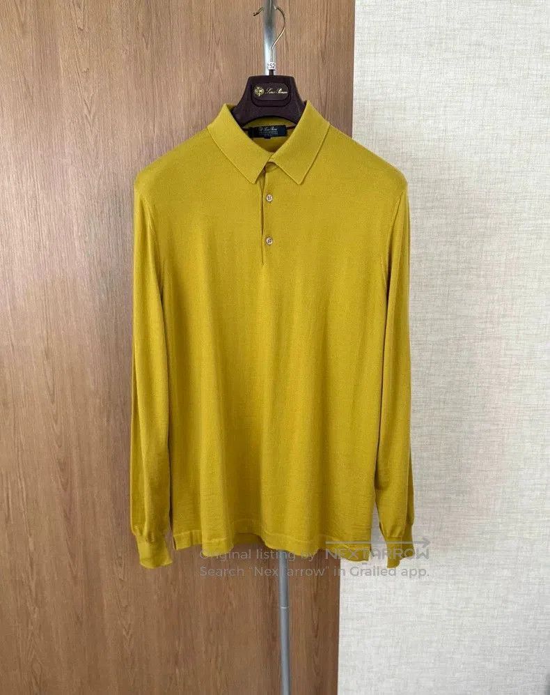 Loro Piana Loro Piana Long Sleeve Knit Polo. Size US XXL / EU 58 / 5 - 1 Thumbnail