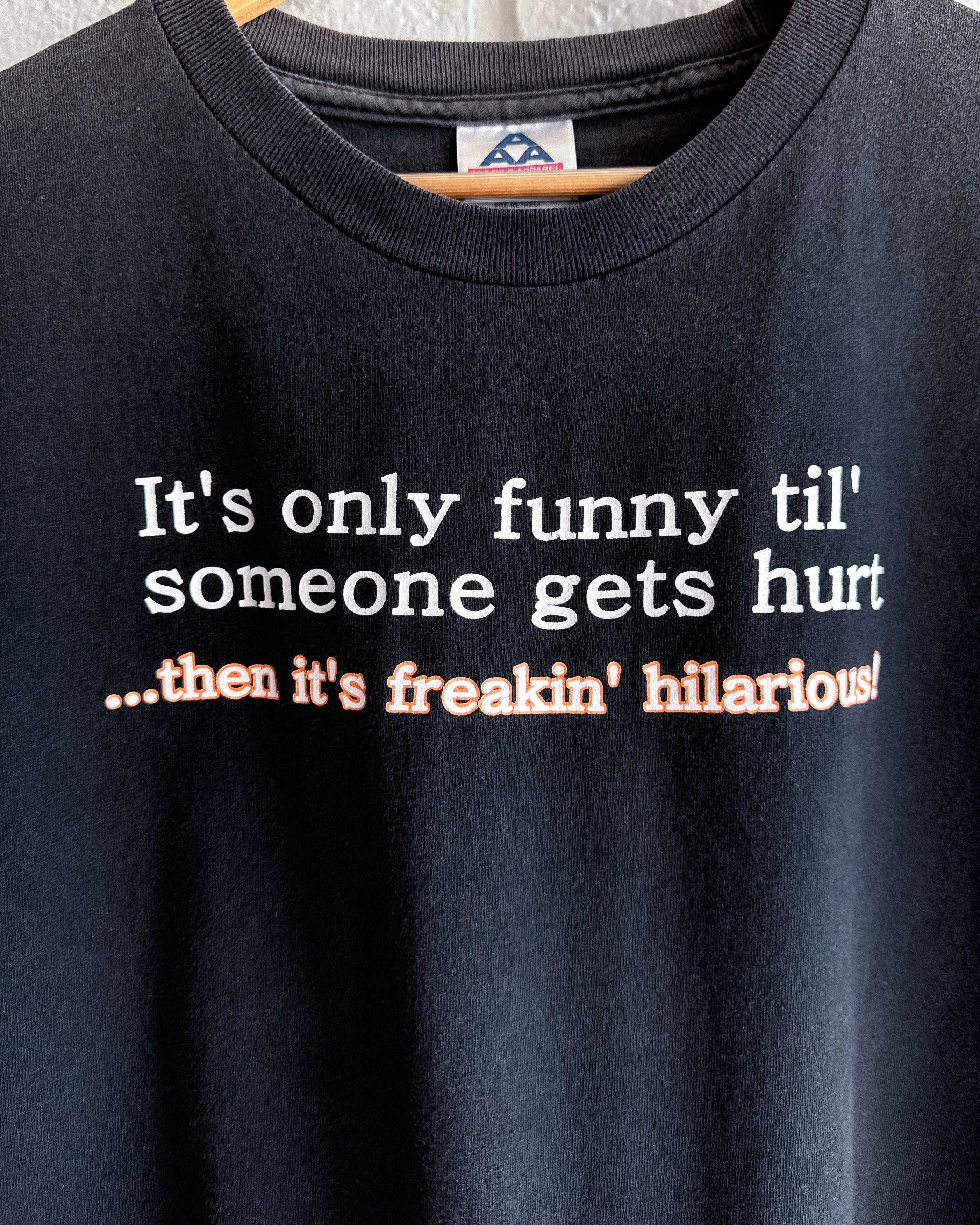 Vintage Vintage It's Only Funny Til' Someone Gets Hurt T Shirt 2XL Size US XXL / EU 58 / 5 - 2 Thumbnail