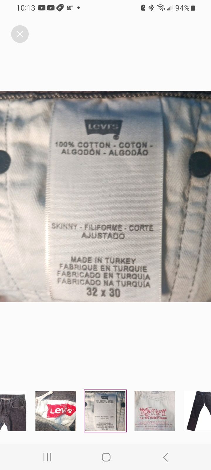 Levi's Vintage Clothing Vintage Levi Strauss & Co Matchstick Black Jeans Size US 32 / EU 48 - 6 Thumbnail