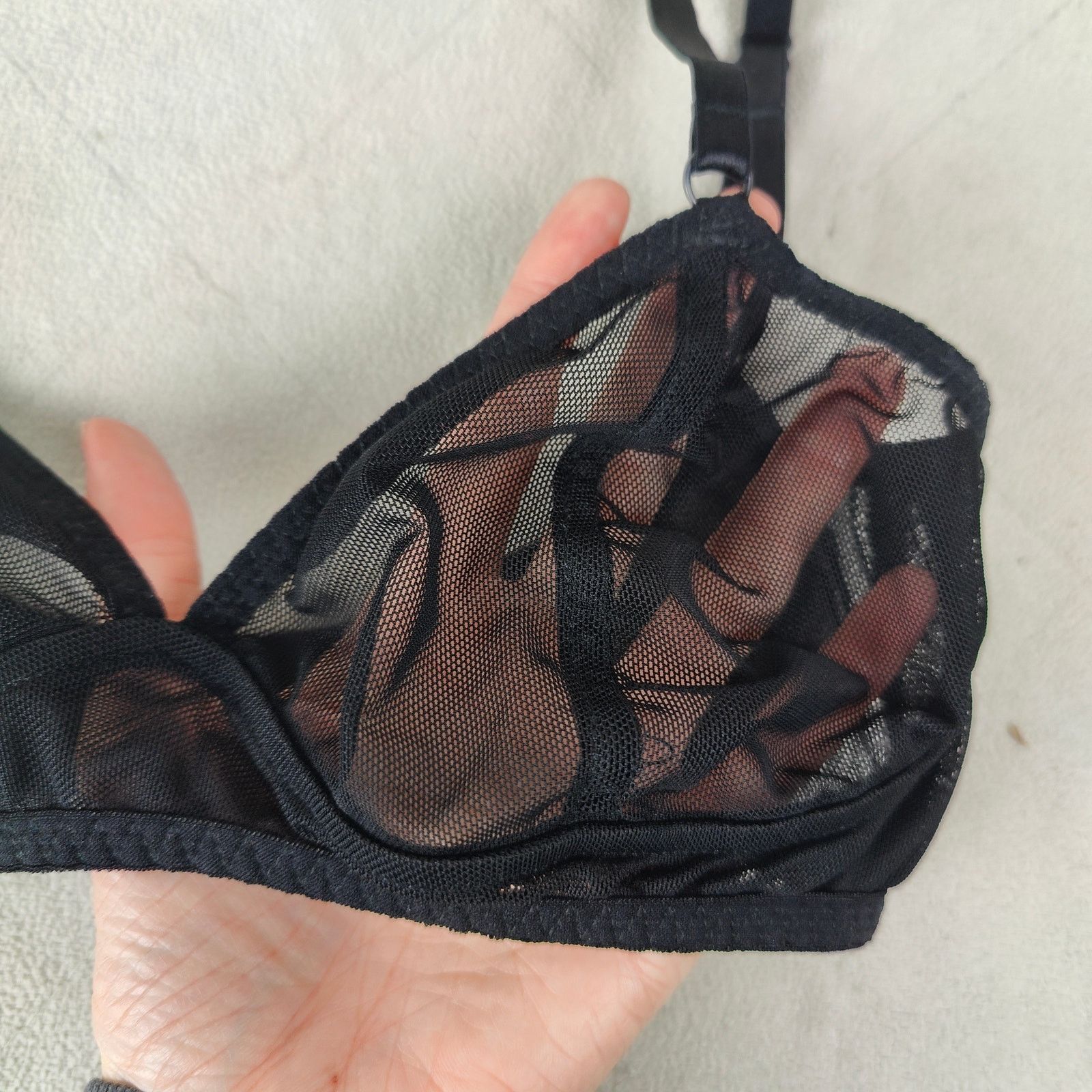 KYE Kye Intimates Form Bra Womens 1 30C 32B 34A Black Mesh Size ONE SIZE - 2 Thumbnail