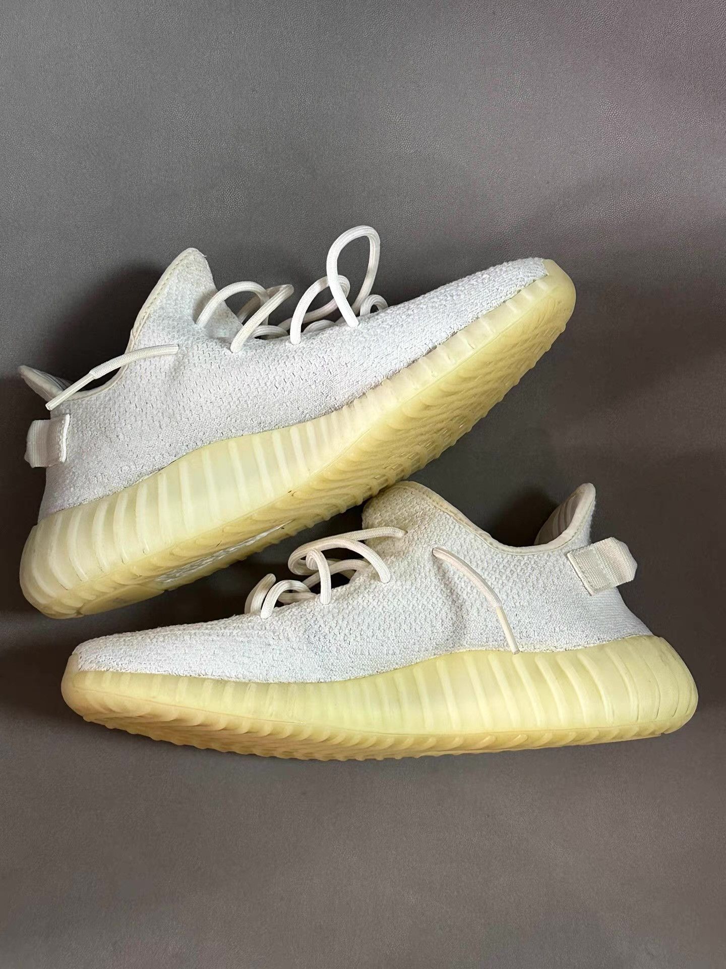 Nike Yeezy 350 White Cream Ｑ20 Size US 10 / EU 43 - 5 Thumbnail