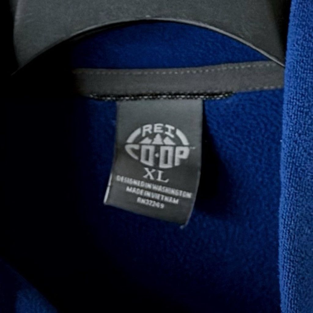 Rei REI Co-op Mens Thin Blue 1/4 Zip Fleece Pullover Size XL Size US XL / EU 56 / 4 - 4 Thumbnail