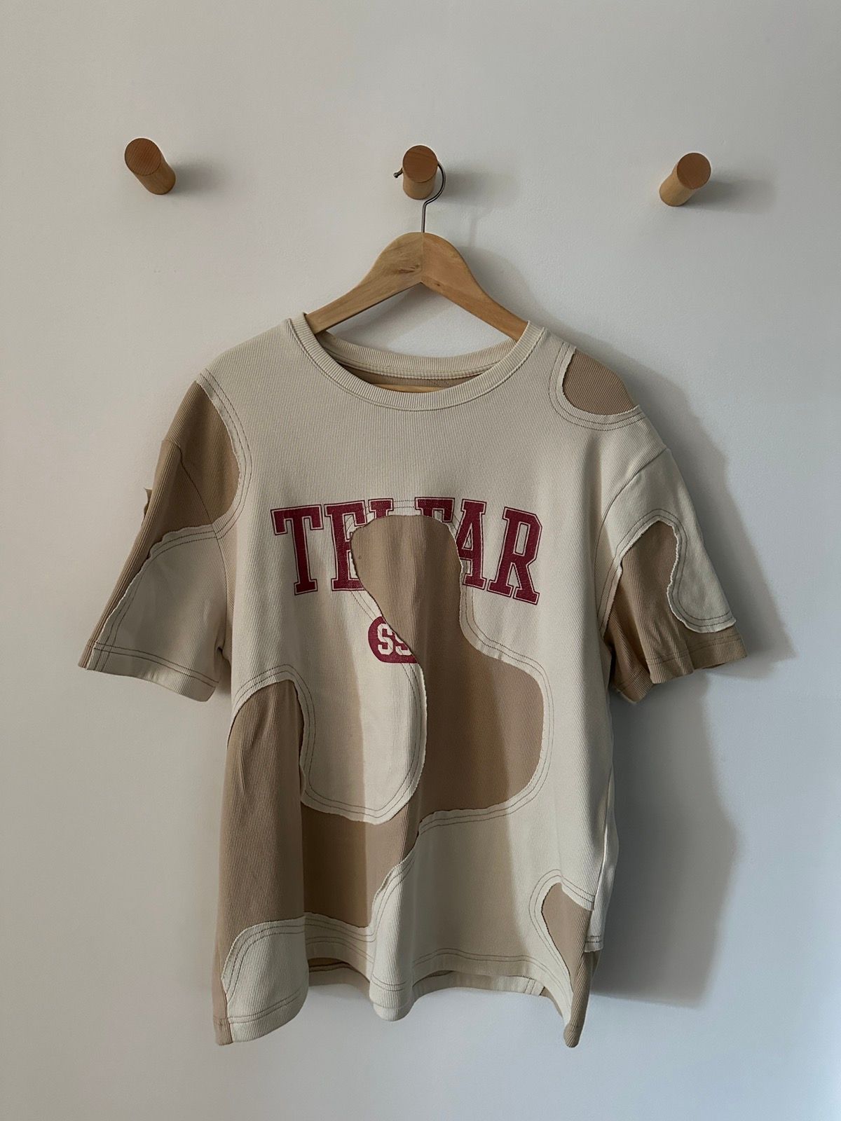 Pre-owned Telfar Logo Camo T-shirt In Beige