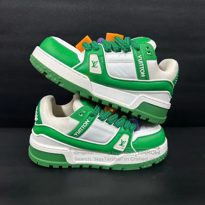 Louis Vuitton Louis Vuitton Xiaopangding White and Green Board Shoes Size US 6.5 / EU 39-40 - 9 Thumbnail