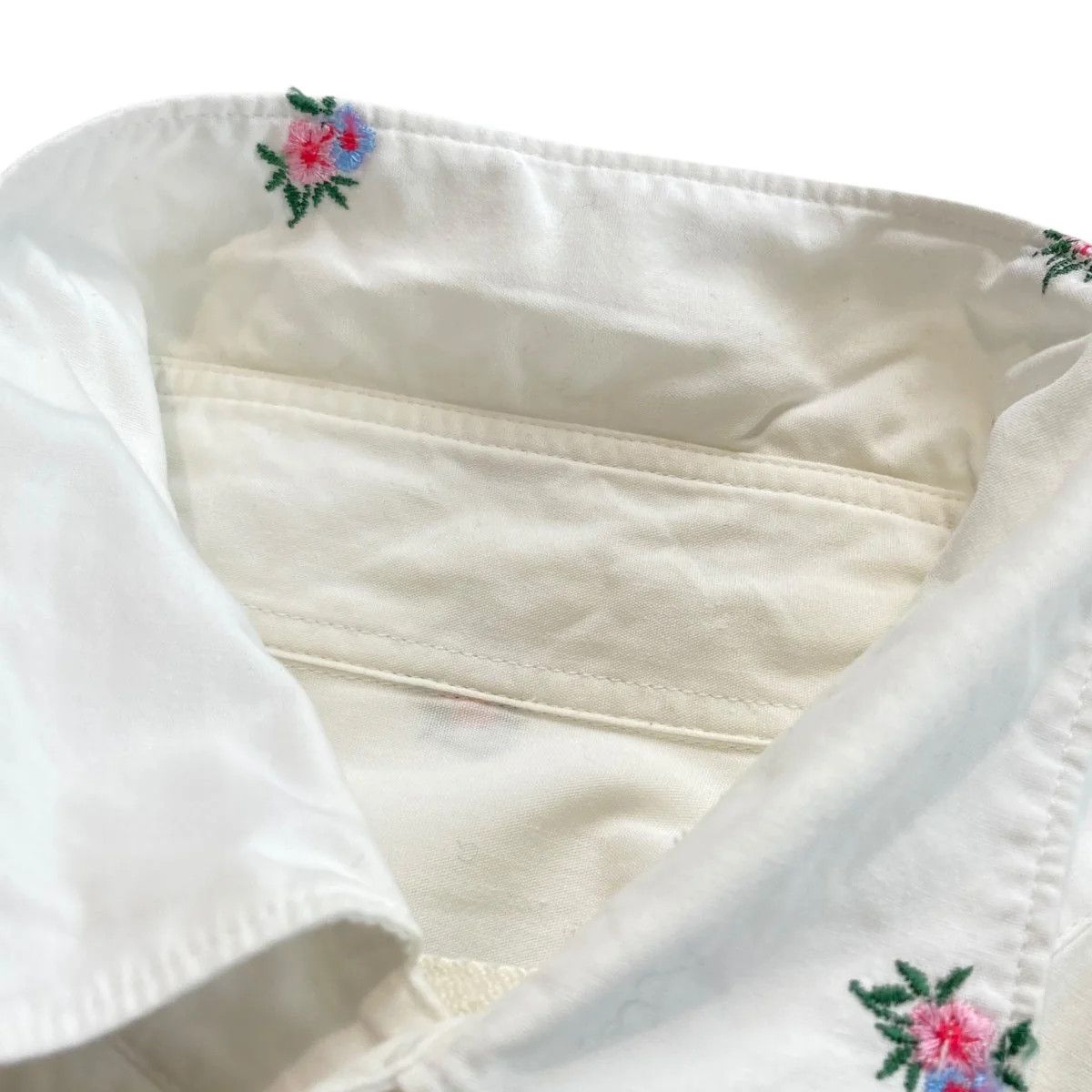 Comme des Garcons Archive Floral Embroidered Long Sleeve Shirt Size S / US 4 / IT 40 - 3 Thumbnail