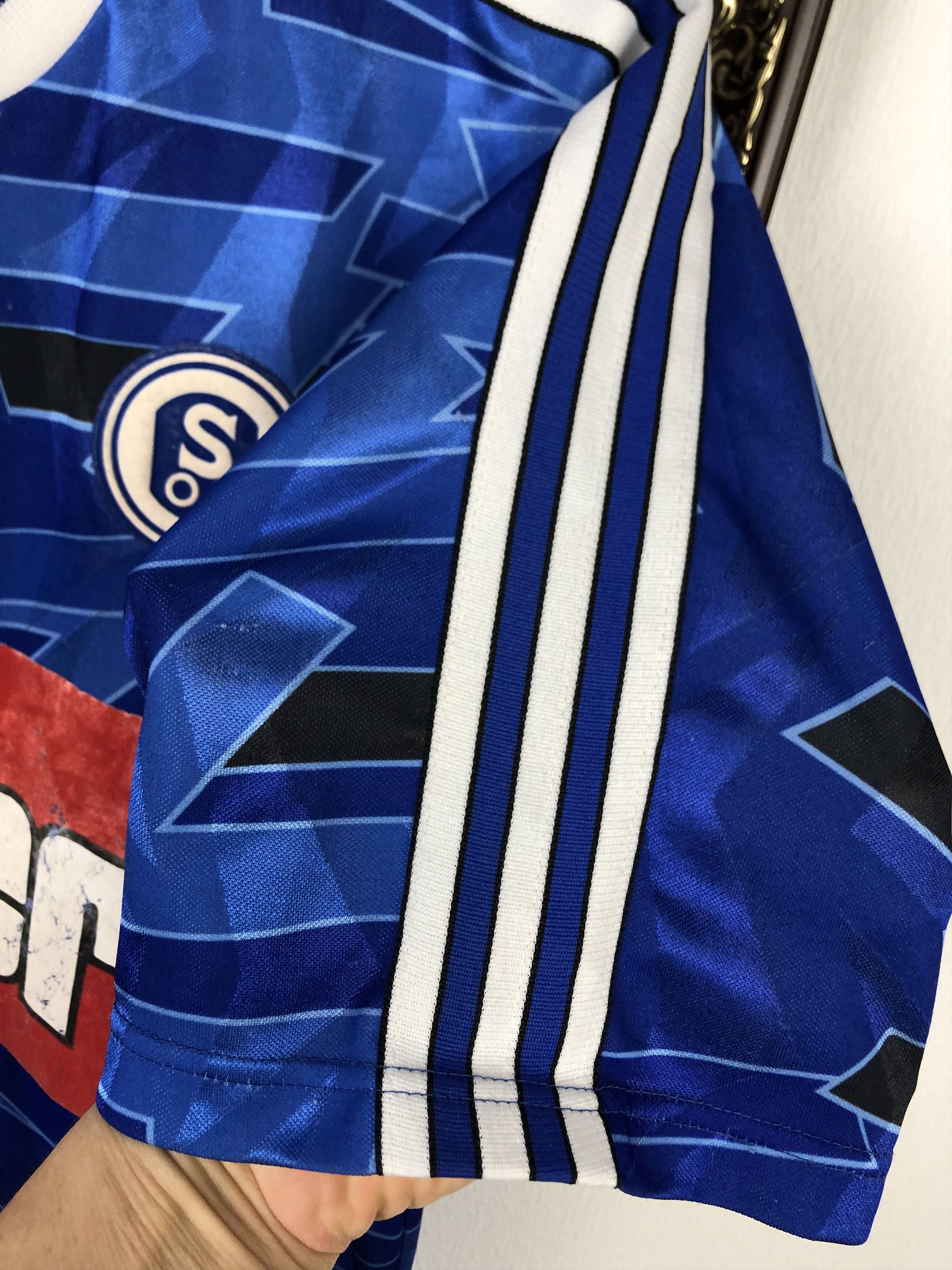 Adidas FC Schalke 04 Home football shirt 1993 Soccer Adidas Jersey Size US M / EU 48-50 / 2 - 7 Thumbnail