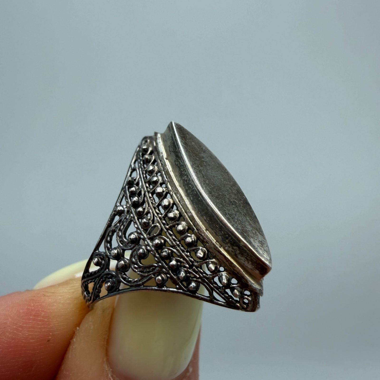 Vintage Vintage 925 Sterling Silver Filigree Ring Size 7.25 US Size ONE SIZE - 2 Thumbnail