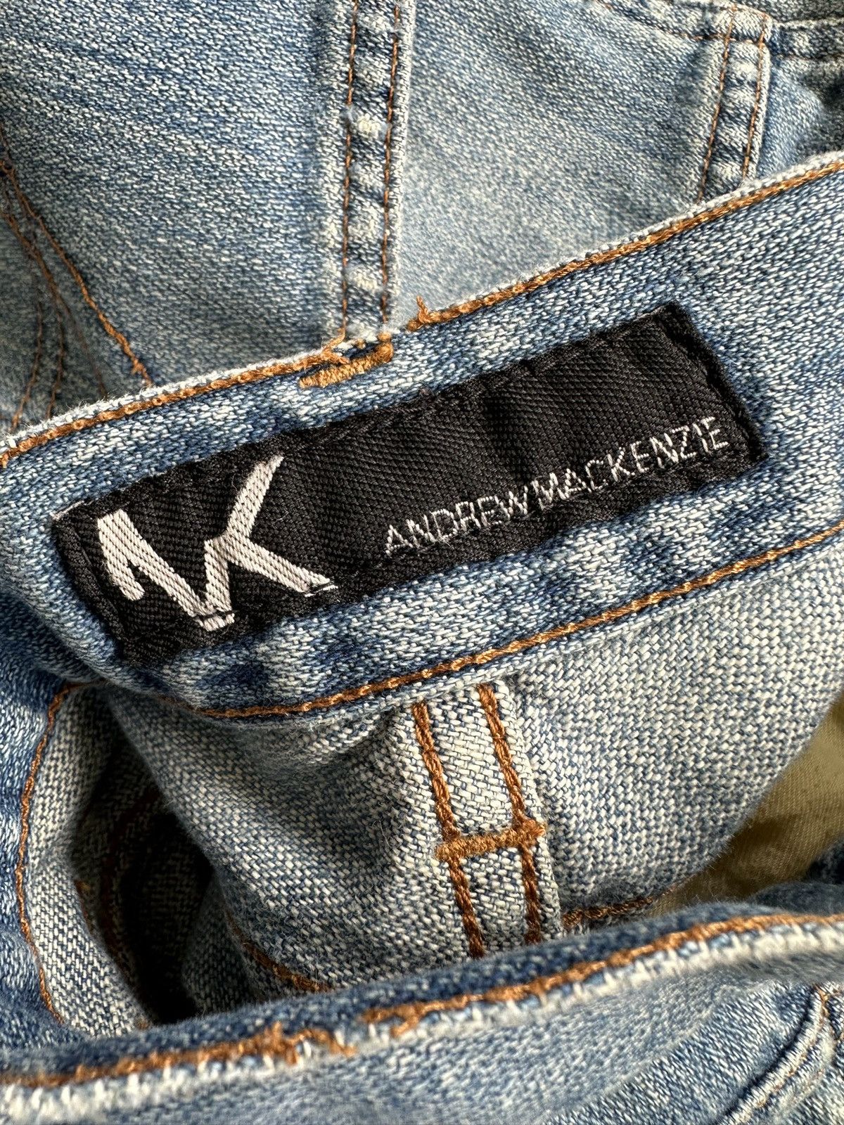 Andrew Mackenzie 00's archive Andrew Mackenzie hybrid distressed denim Size US 31 - 19 Thumbnail