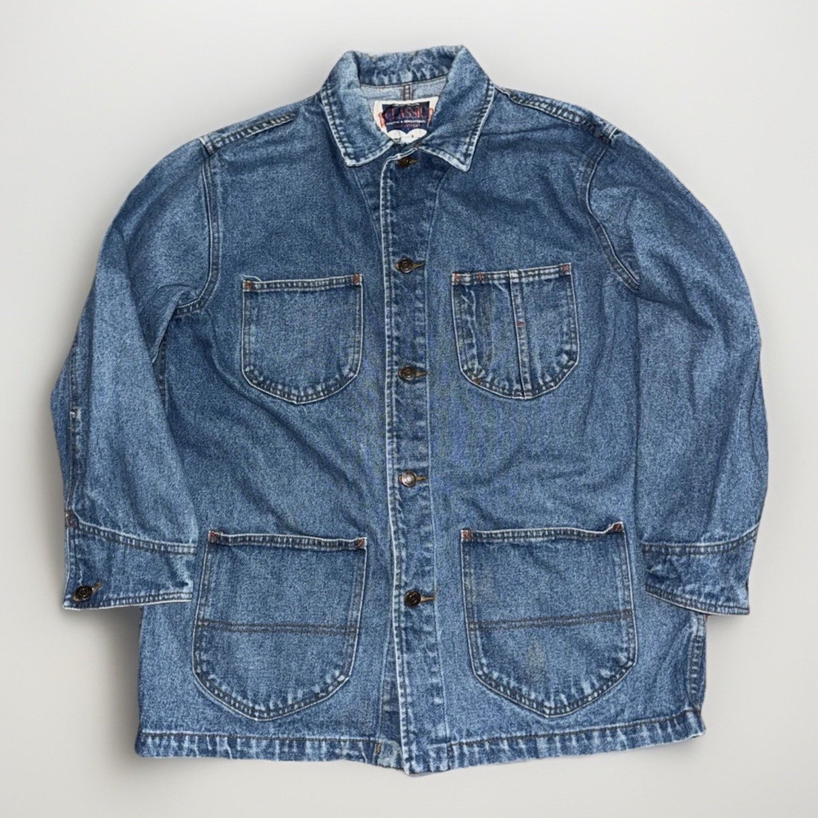 Levi's × Vintage Classic Jeans Denim Chore Jacket Workwear Utility Coat L Size US L / EU 52-54 / 3 - 1 Thumbnail
