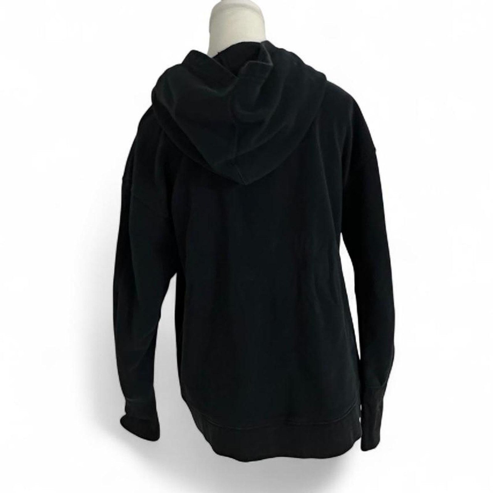 Free People Free People Black Cotton Hoodie Size Medium Relaxed Fit Size M / US 6-8 / IT 42-44 - 2 Thumbnail