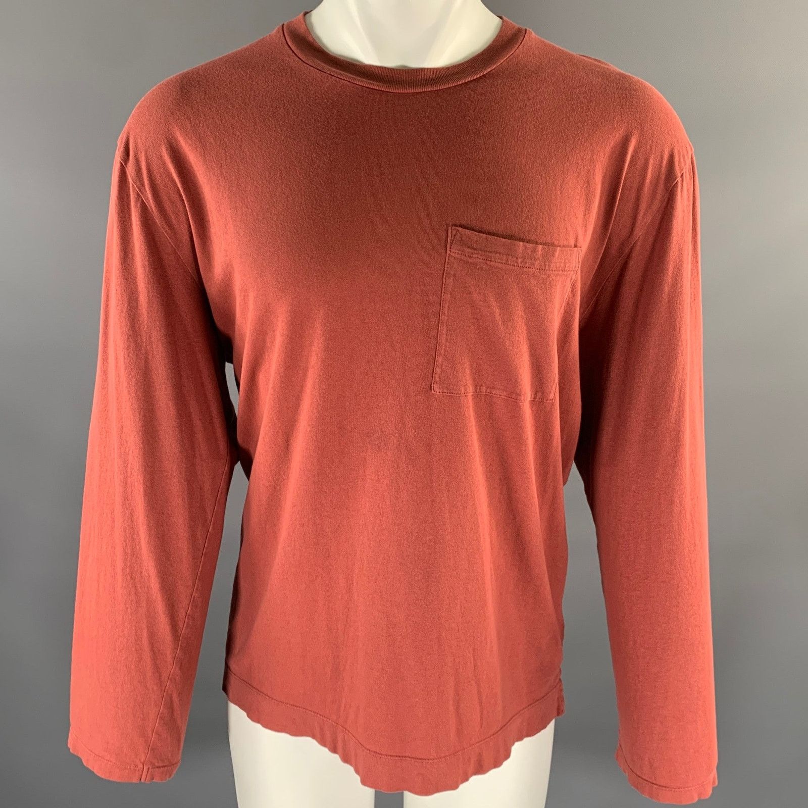 Our Legacy OUR LEGACY Size M Red Brick Cotton Long Sleeve T-shirt Size US M / EU 48-50 / 2 - 1 Thumbnail
