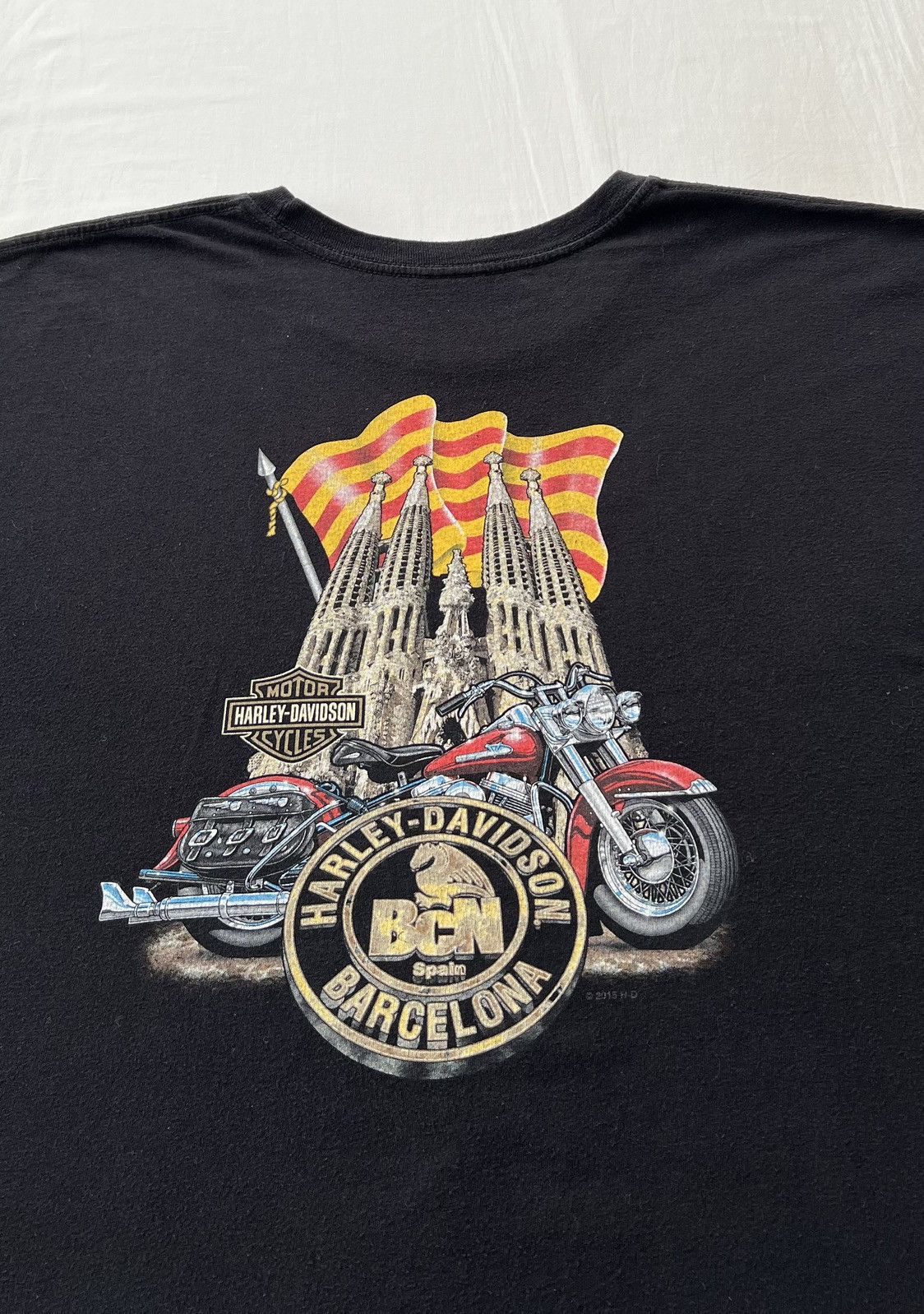 Harley Davidson Vintage 2018 Harley Davidson Skull Barcelona Spain T-shirt Size US XXL / EU 58 / 5 - 12 Thumbnail