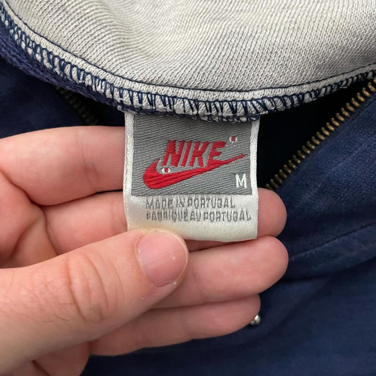 Nike × Vintage 90's NIKE HALF ZIP TURTLE NECK SWEATSHIRTS SPELLOUT USA Size US M / EU 48-50 / 2 - 3 Thumbnail