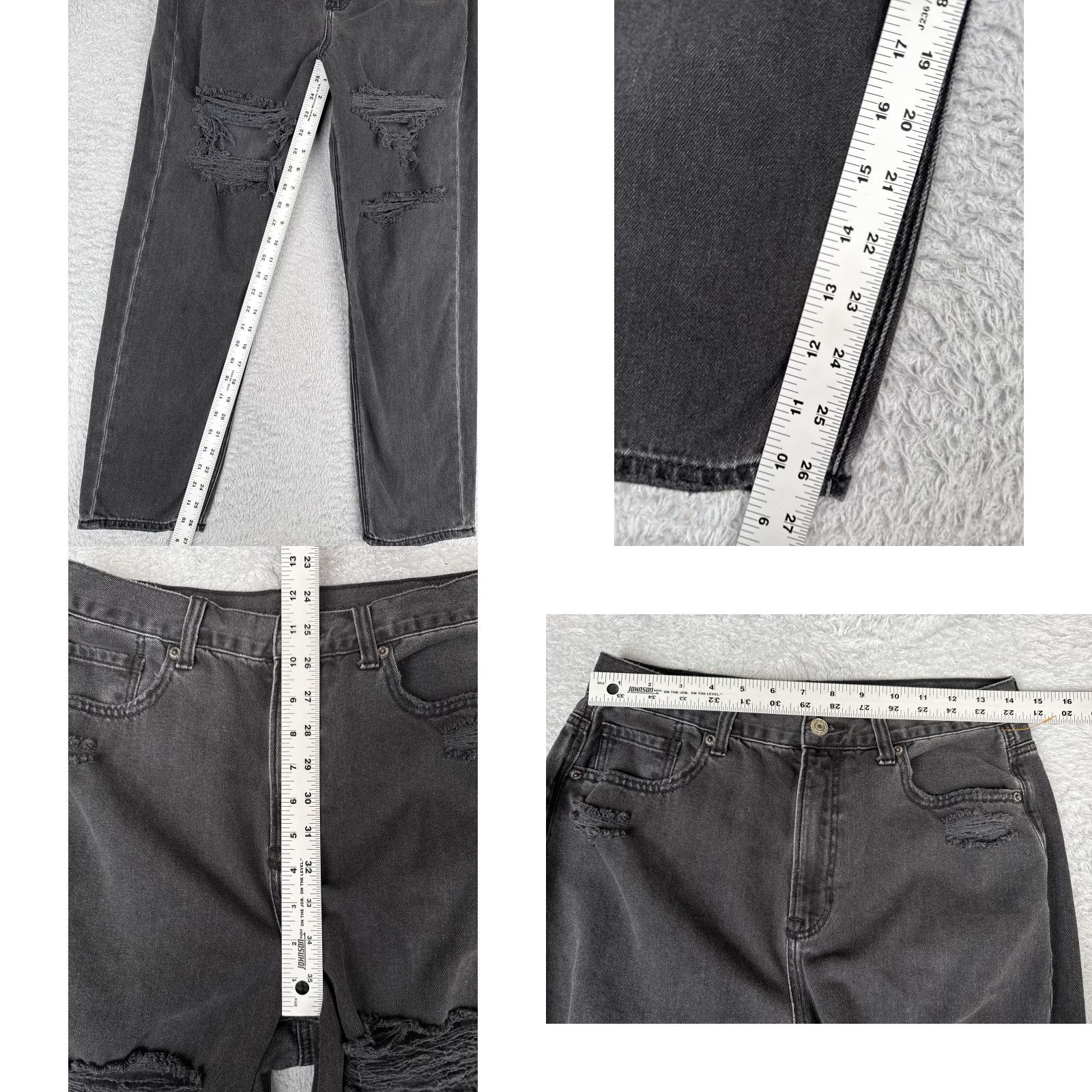 American Eagle Outfitters American Eagle Outfitters Mom Jeans Womens 10 Charcoal High Rise Distressed Denim 28x27 Size 32" / US 10 / IT 46 - 8 Thumbnail