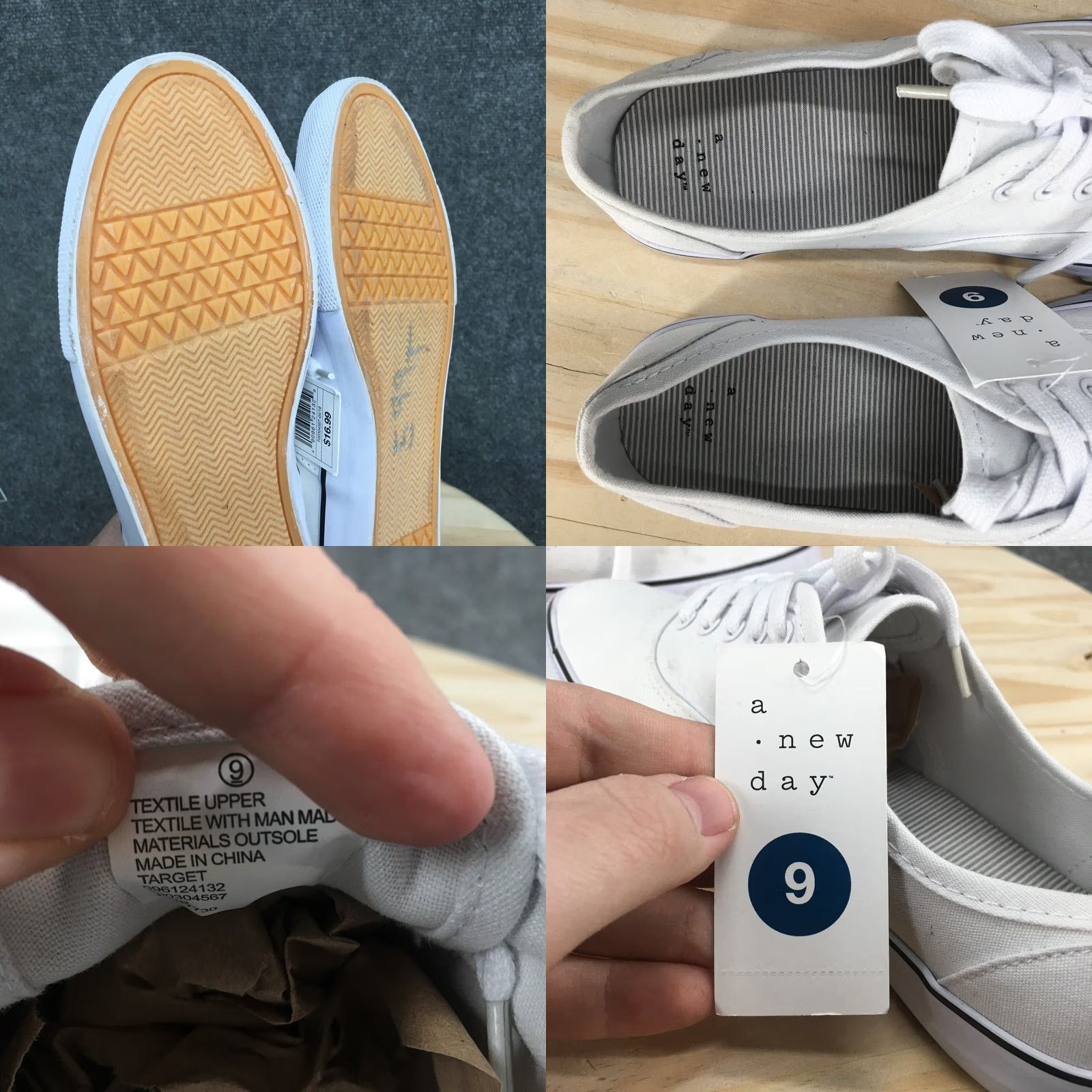 Vintage A New Day Shoes Womens Layla Sneakers White Canvas Low Top Lace Up Comfort NEW Size M / US 6-8 / IT 42-44 - 9 Thumbnail
