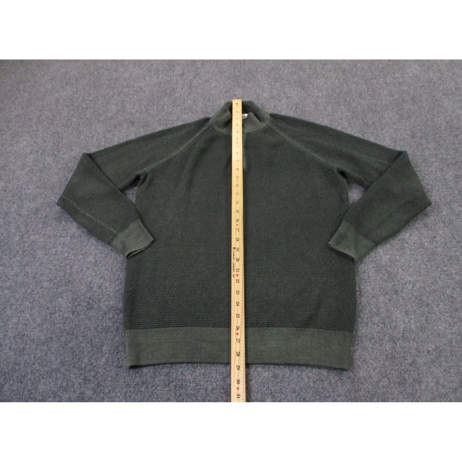 Peter Millar Peter Millar Sweater Men L Green Wool Pullover Golf Grid Textured Preppy Stretch Size US L / EU 52-54 / 3 - 3 Thumbnail