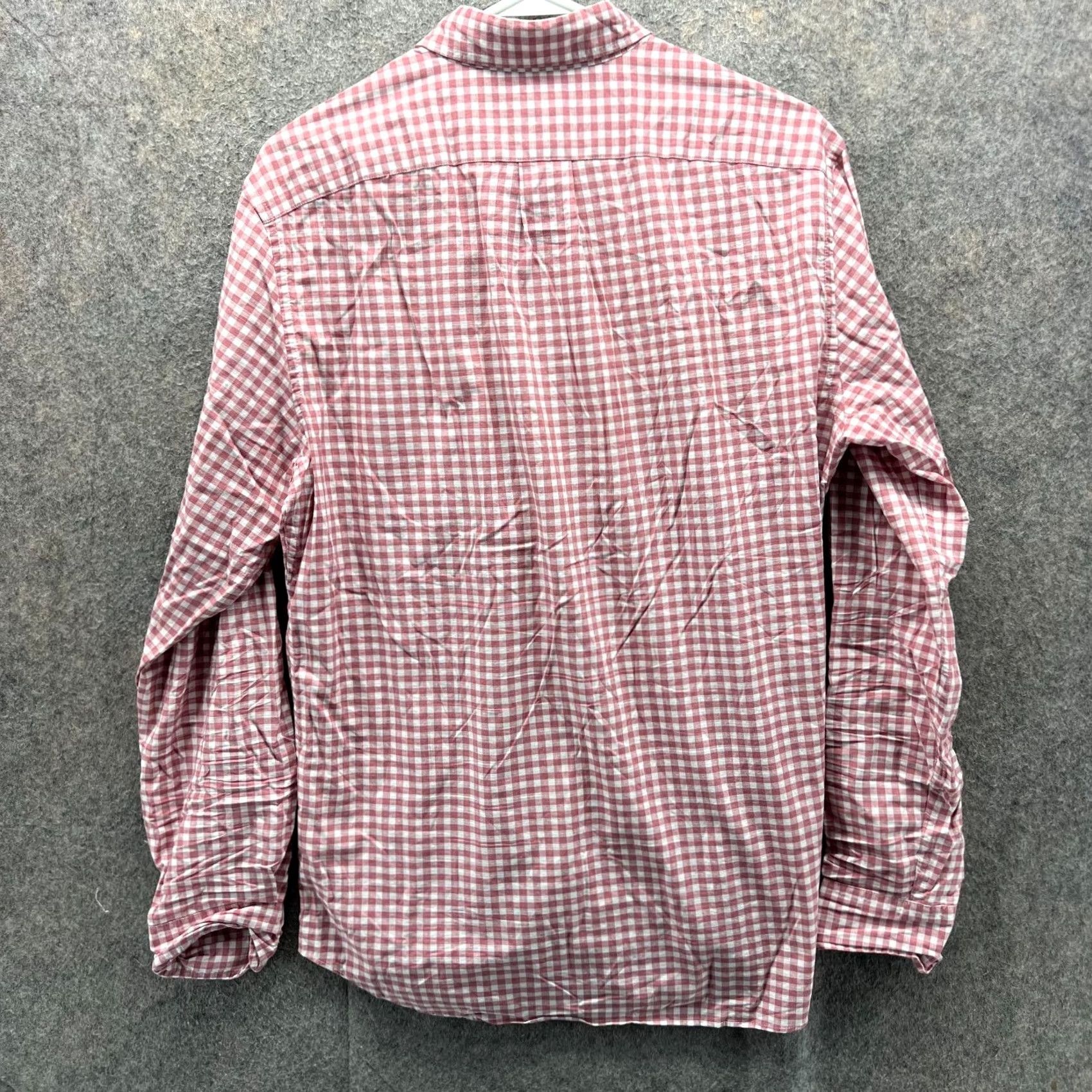 J.Crew VINTAGE J.CREW Shirt Mens Medium Red White Button Down Stretch Slim Fit Windowpane Check Size US M / EU 48-50 / 2 - 2 Thumbnail