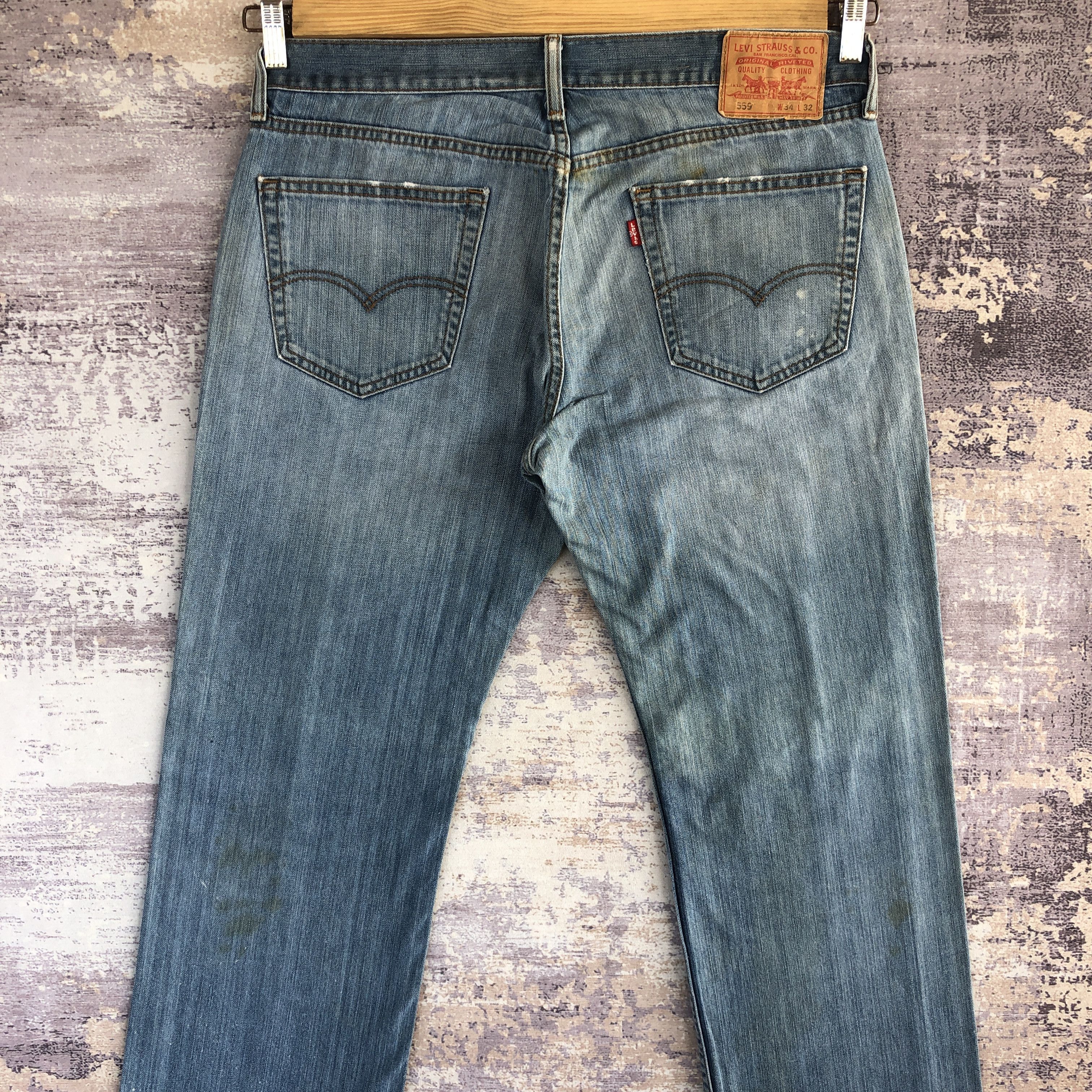Levi's Vintage Distressed Levis 559 Baggy Jeans Levi's Faded Denim Size US 34 / EU 50 - 4 Thumbnail