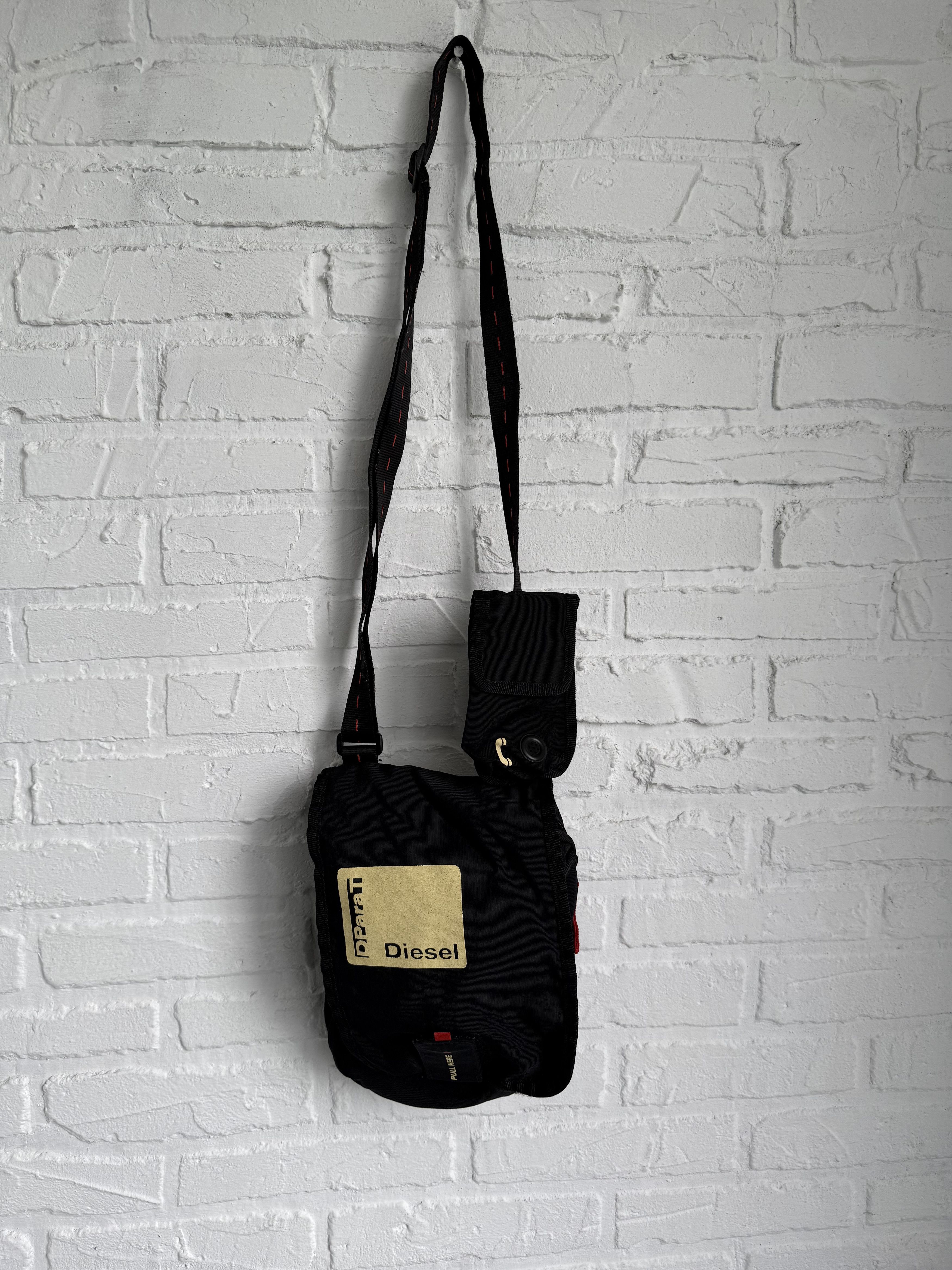 Diesel × Vintage RARE 2000s Diesel Dparat crossbody messenger bag Size ONE SIZE - 3 Thumbnail