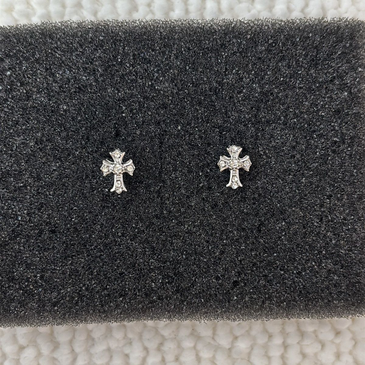 CZ Cross Stud Earrings for Men Women Hip Hop Unisex Earrings