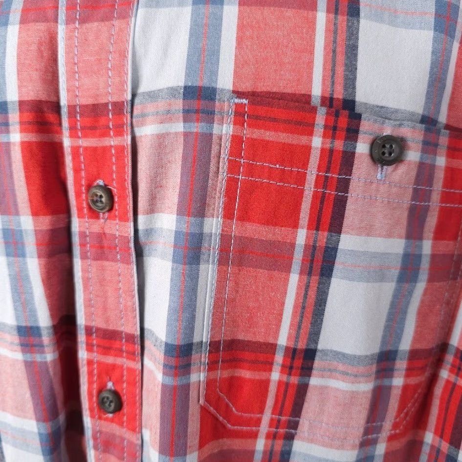 Lee Lee Plaid Shirt Mens Size Large Red Stretch Regular Fit Button Down Shirts Size US L / EU 52-54 / 3 - 3 Thumbnail