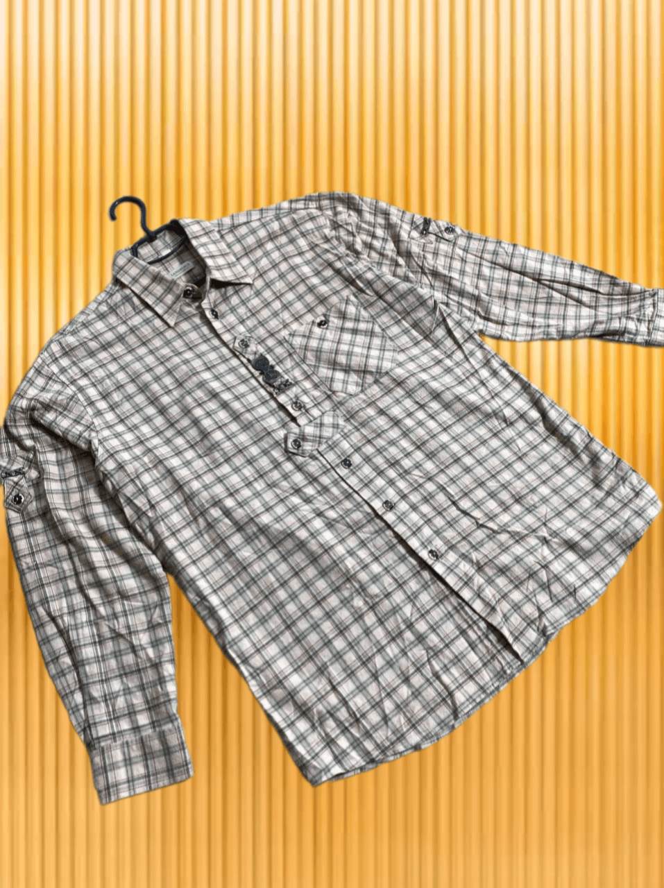 Other Flannel Shirt Vintage Cropped Button Up 90s 80 Size US L / EU 52-54 / 3 - 1 Thumbnail