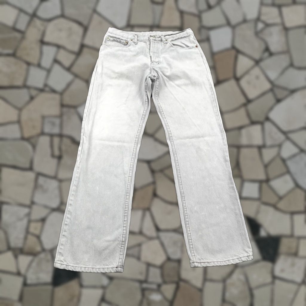 VINTAGE Levi's 501 Jeans Mens 29x30 Gray Denim Straight Regular Fit Button Fly Y2K Made in USA