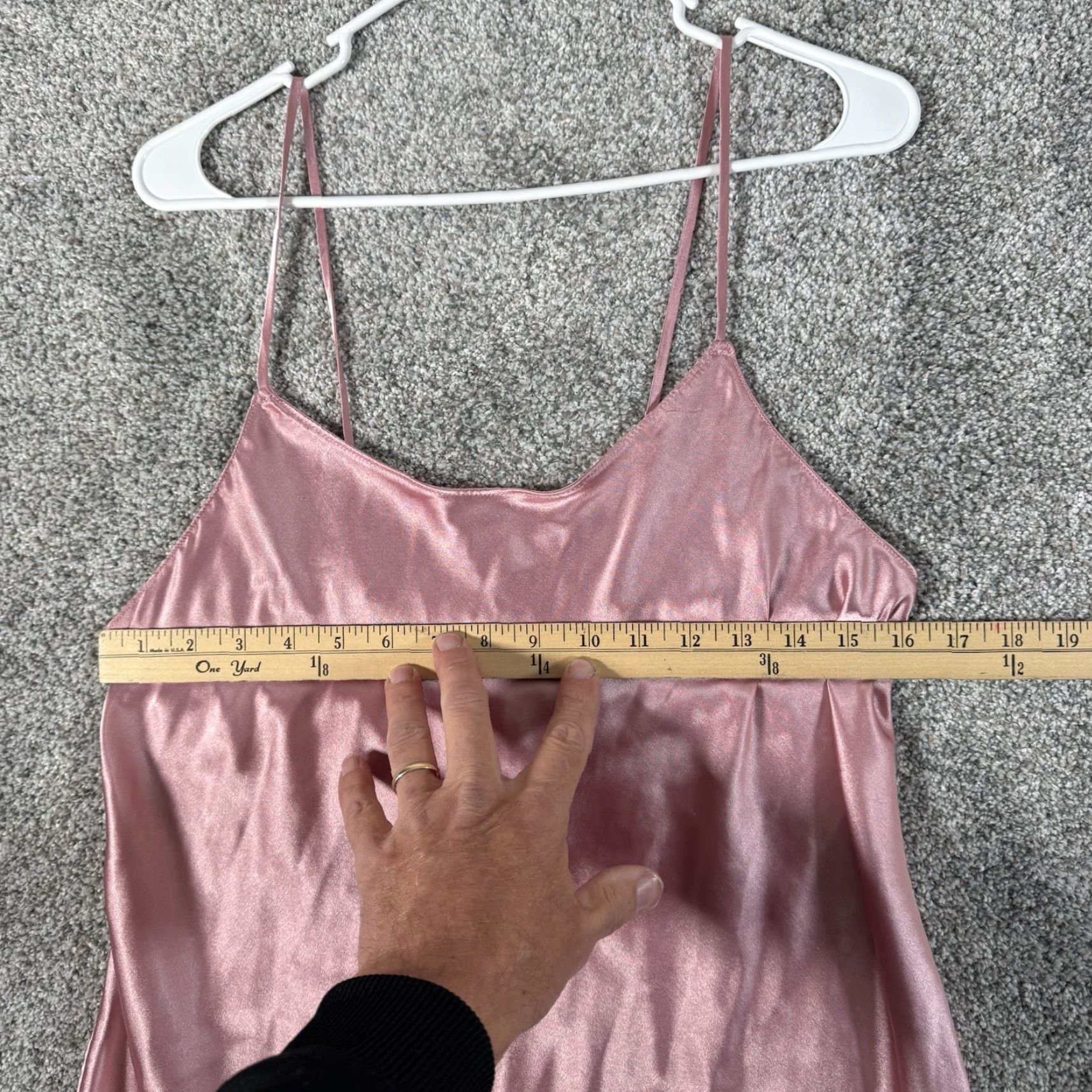 Vintage Ambrielle Slip Dress M Pink Satin Solid Sleeveless Dress Women Coquette Romantic Soft Girl Balletcore Date Night M Size M / US 6-8 / IT 42-44 - 4 Thumbnail