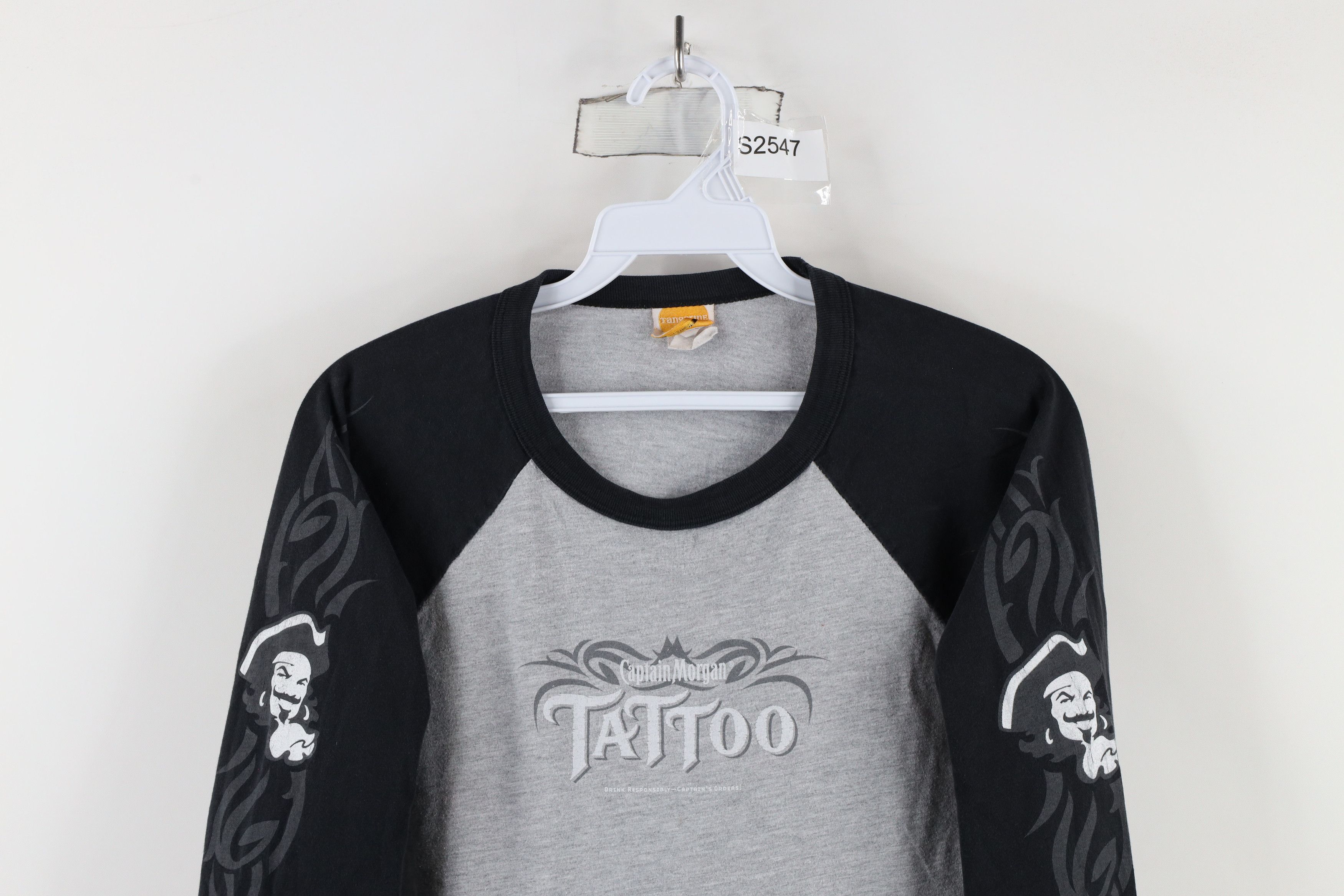 Vintage Vintage Captain Morgan Tattoo 3/4 Raglan T-Shirt USA Size US XL / EU 56 / 4 - 2 Thumbnail
