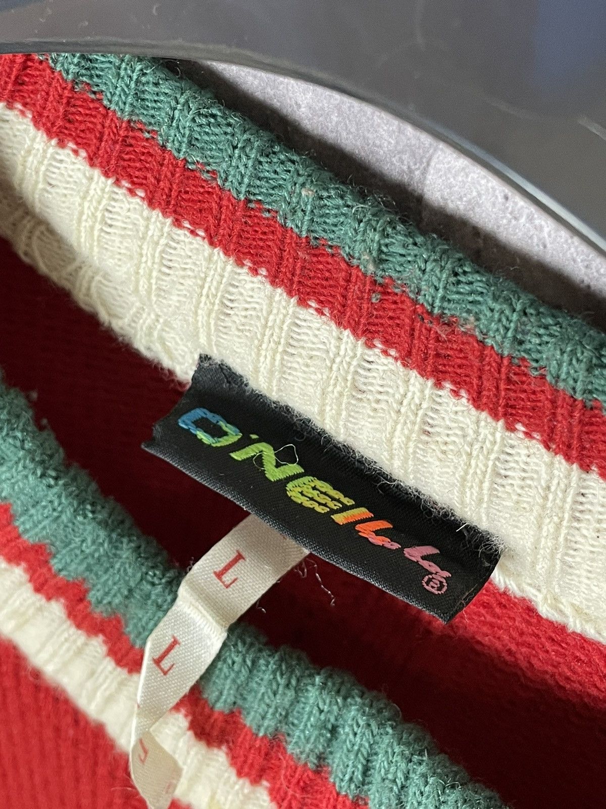 O'Neill × Vintage VINTAGE ONEILL KNIT SWEATER SPELLOUT VERY RARE Size US L / EU 52-54 / 3 - 10 Thumbnail