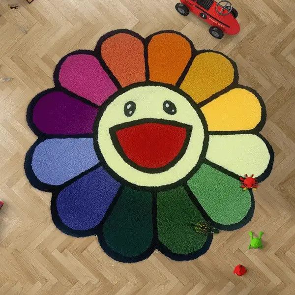 Flower Carpet Soft Tufted Rug Cute