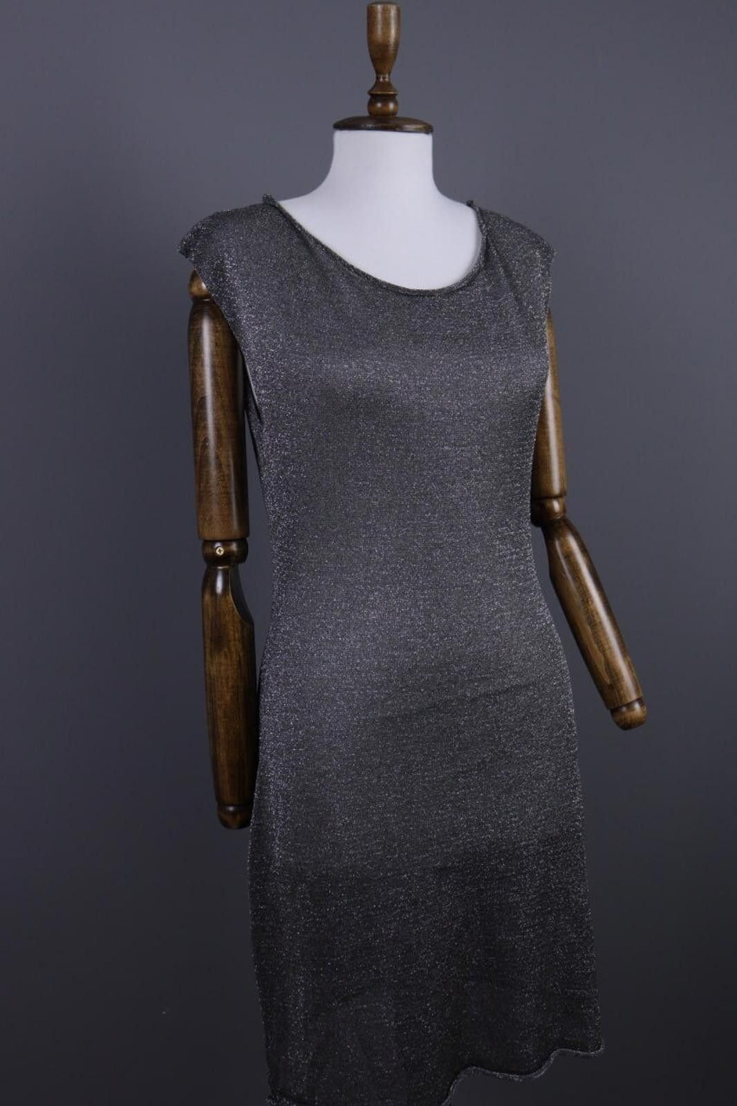 Designer Sarah Pacini Gray Bodycon Evening Dress Size One Size Size ONE SIZE - 3 Thumbnail