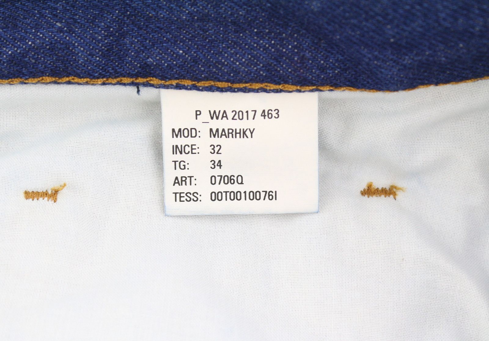 Diesel MARHKY 0706Q W34 Dark Blue Tapered Button Fly Jeans 89063 Size US 34 / EU 50 - 7 Thumbnail