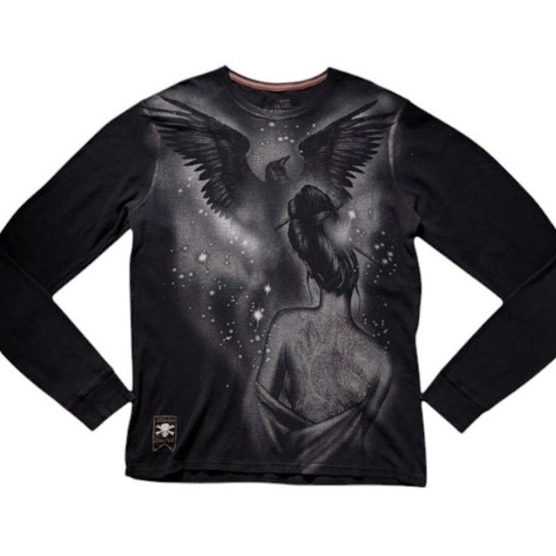 Affliction Affliction Black Long-sleeve Top | Size XL Size US XL / EU 56 / 4 - 1 Thumbnail