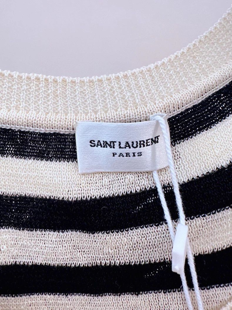 Saint Laurent Paris Saint Laurent Paris Black and white striped vest Size L / US 10 / IT 46 - 3 Thumbnail