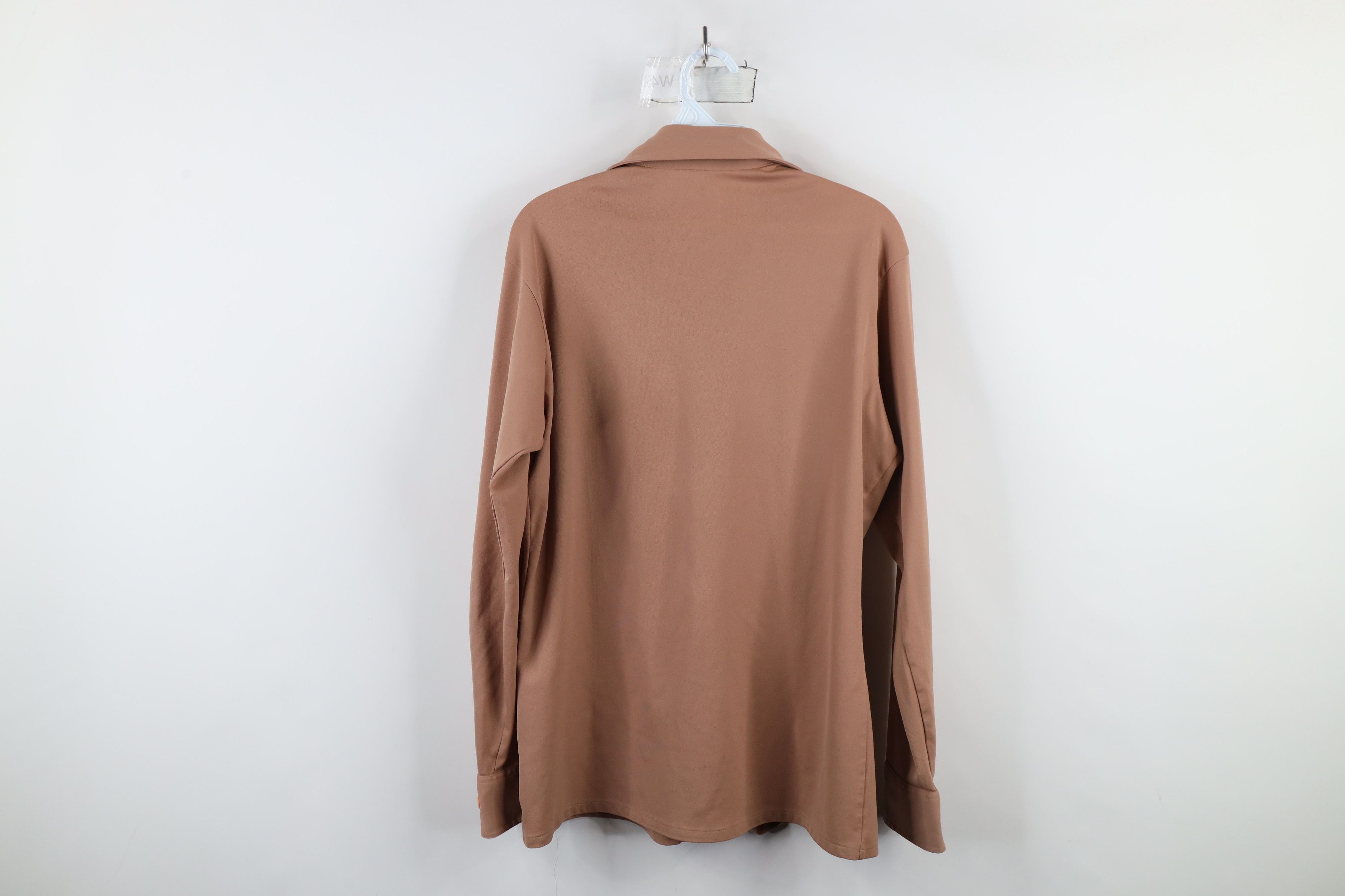 Vintage Vintage 70s Streetwear Long Sleeve Button Shirt Beige Size US M / EU 48-50 / 2 - 12 Thumbnail