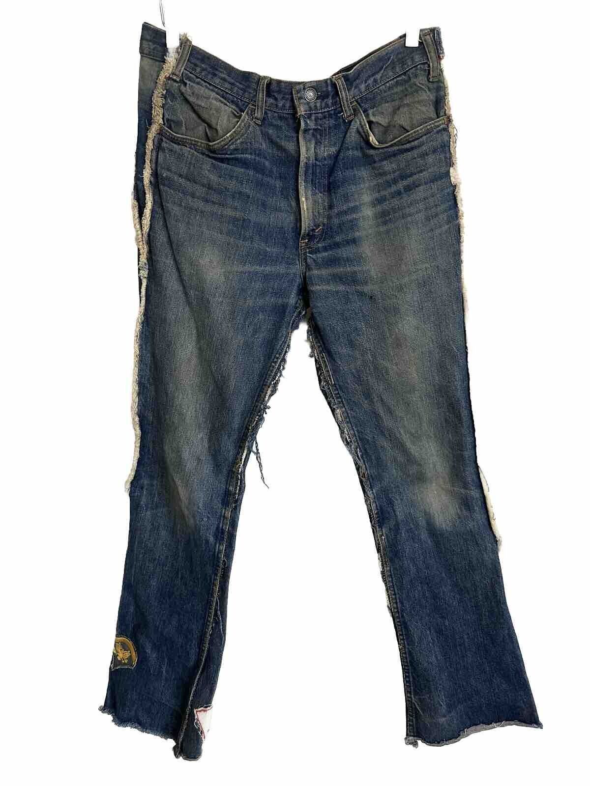 image of Vintage 70's Levi’S Big E Orange Tab Jeans Mens 32 X 32 606 in Blue