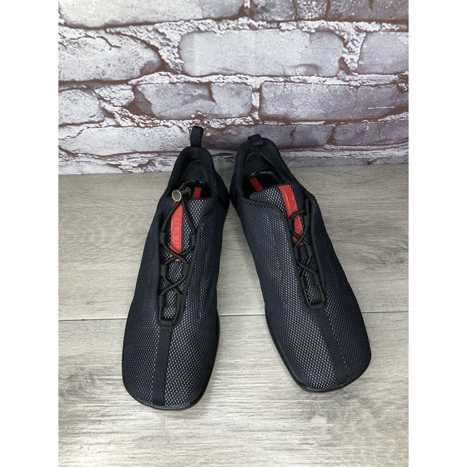 Prada Prada Sport Black Mesh Synthetic Drawstring Driving Shoes Wo Size US 8 / IT 38 - 13 Thumbnail