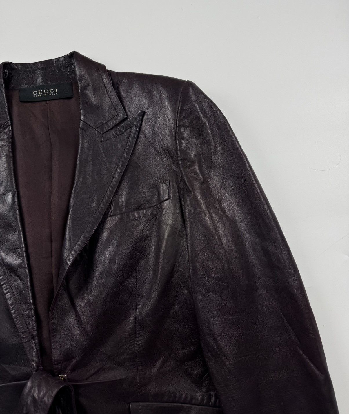 Gucci Gucci x Tom Ford Silk Leather Jacket Size US S / EU 44-46 / 1 - 5 Thumbnail