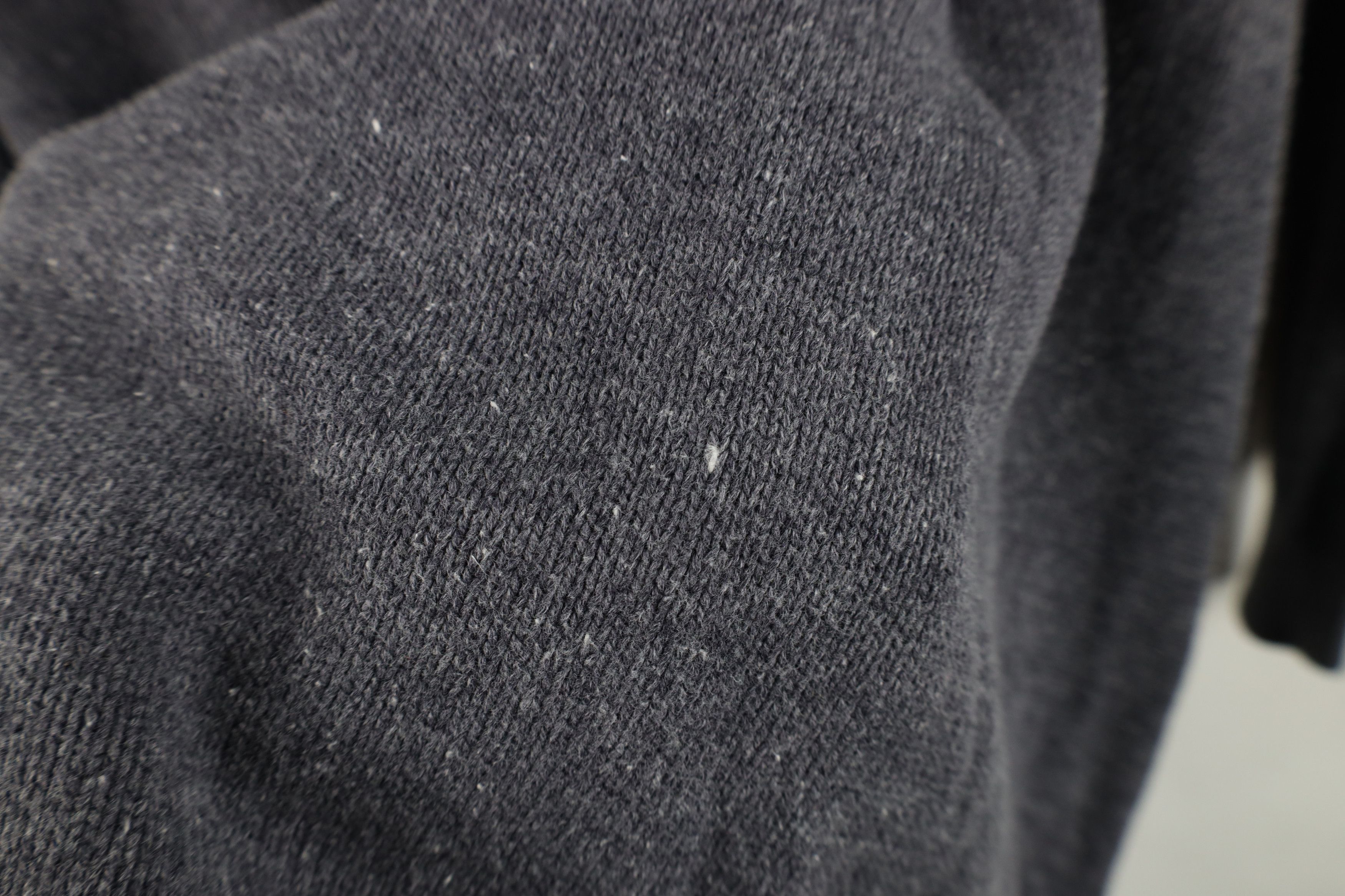 Vintage Vintage 90s Streetwear Blank Knit Cardigan Sweater Gray Size L / US 10 / IT 46 - 9 Thumbnail