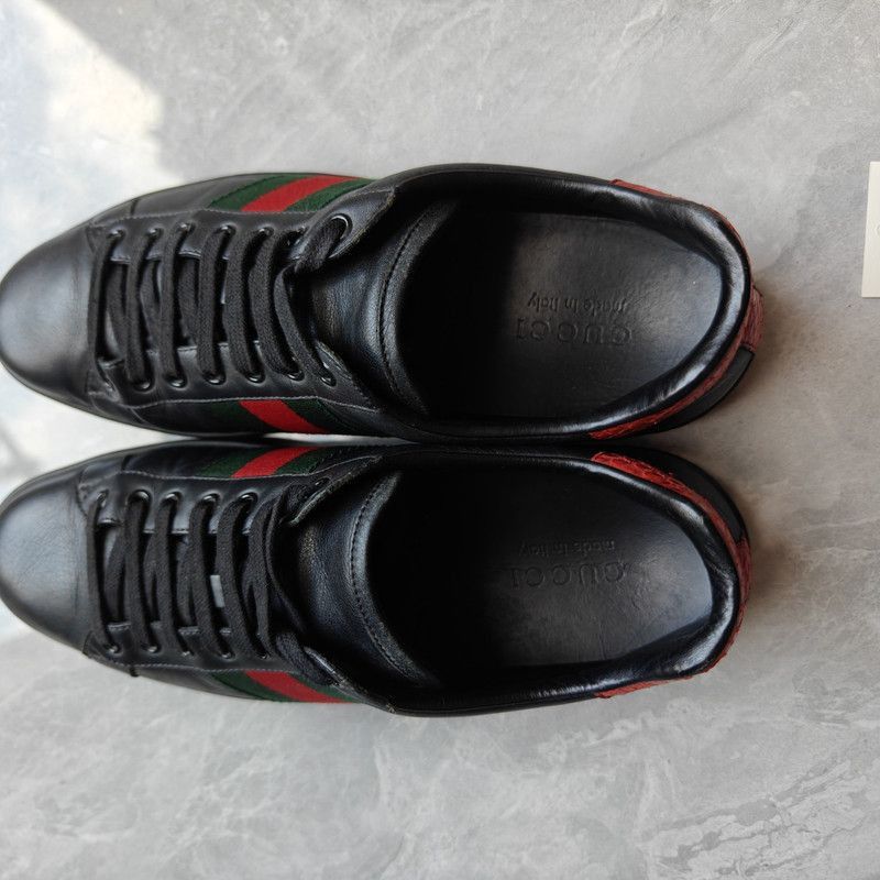 Gucci Gucci Ace Striped Low-Top Sneakers for Men - Size US 9.5 / EU 42-43 - 4 Thumbnail