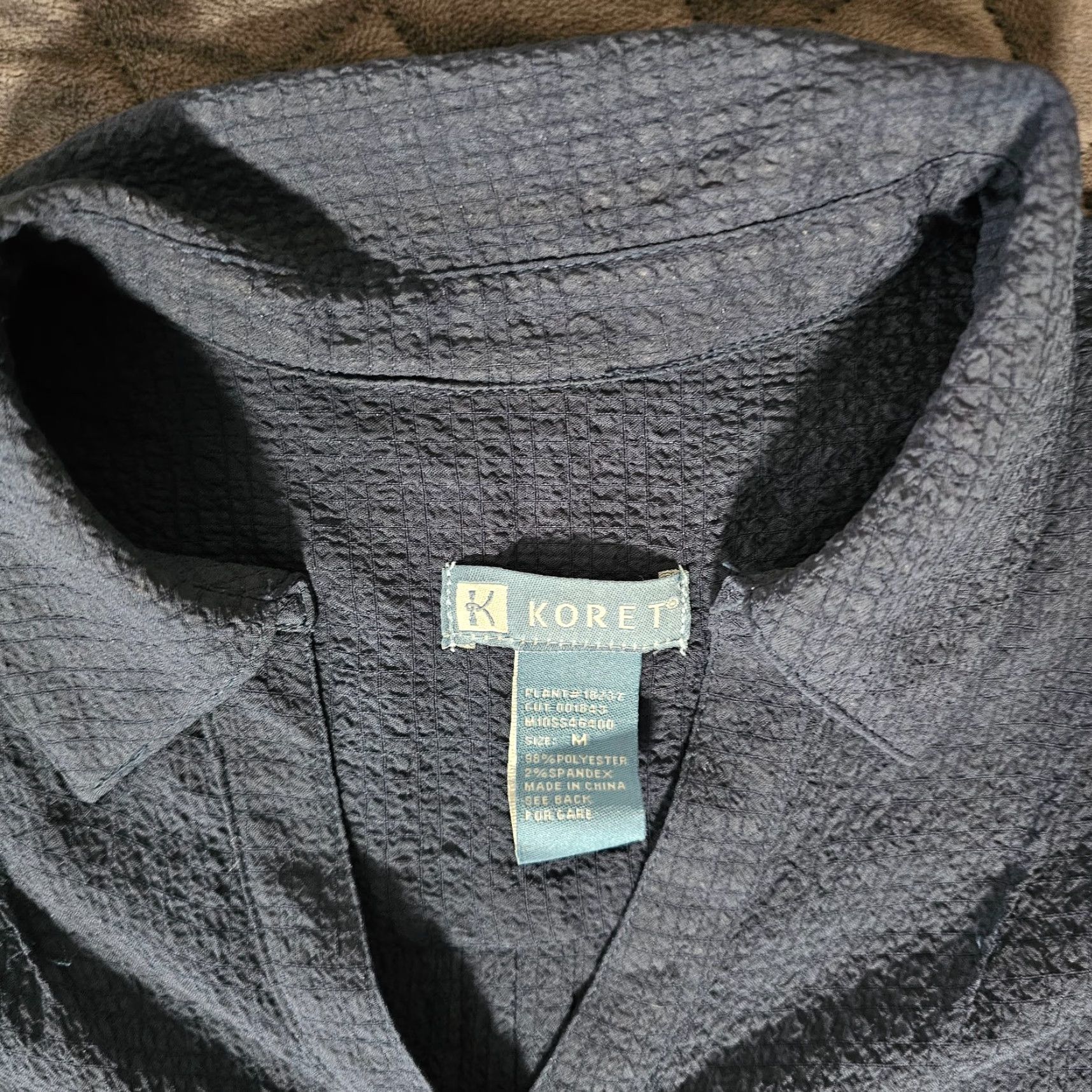 Vintage VINTAGE Koret Shirt Blouse Button-Up Blue Long Sleeve Size M, Women, Regular, 20s-30s, Sheer, Ned? Size M / US 6-8 / IT 42-44 - 7 Thumbnail
