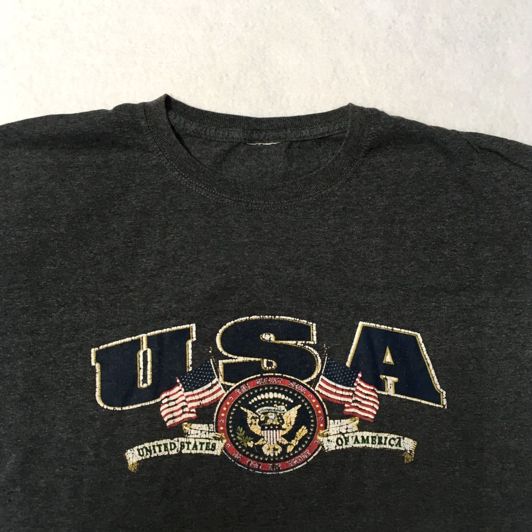 Vintage VINTAGE TORN TAG Grey Arch Short Sleeve T-Shirt USA Made USA GRAPHIC FLAG Unisex Adults M Gray Logo Northwestern College Wildcats USA Shirt Size US M / EU 48-50 / 2 - 2 Thumbnail