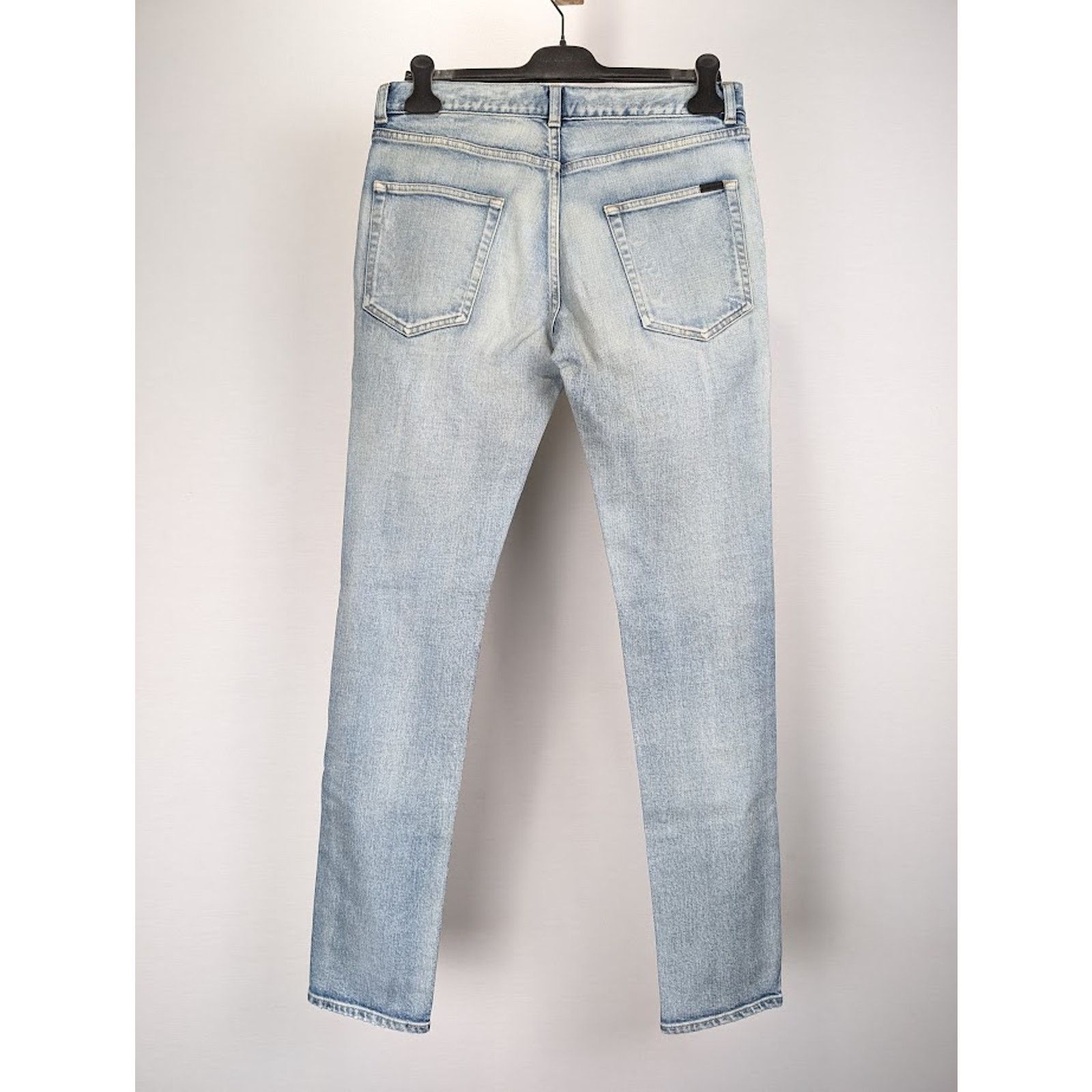 Saint Laurent Paris o1rshd1 Skinny 5 Pockets Low Pants in Santa Monica Blue Size US 36 / EU 52 - 11 Thumbnail