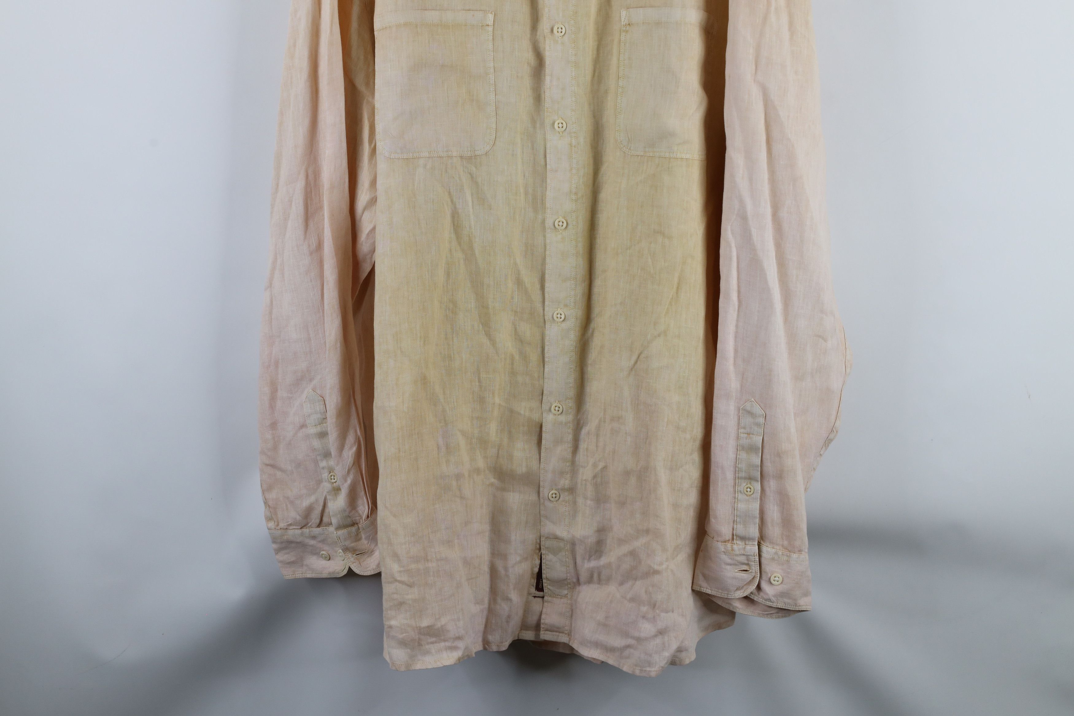 Vintage Vintage 90s Streetwear Linen Long Sleeve Button Shirt Size US XXL / EU 58 / 5 - 3 Thumbnail